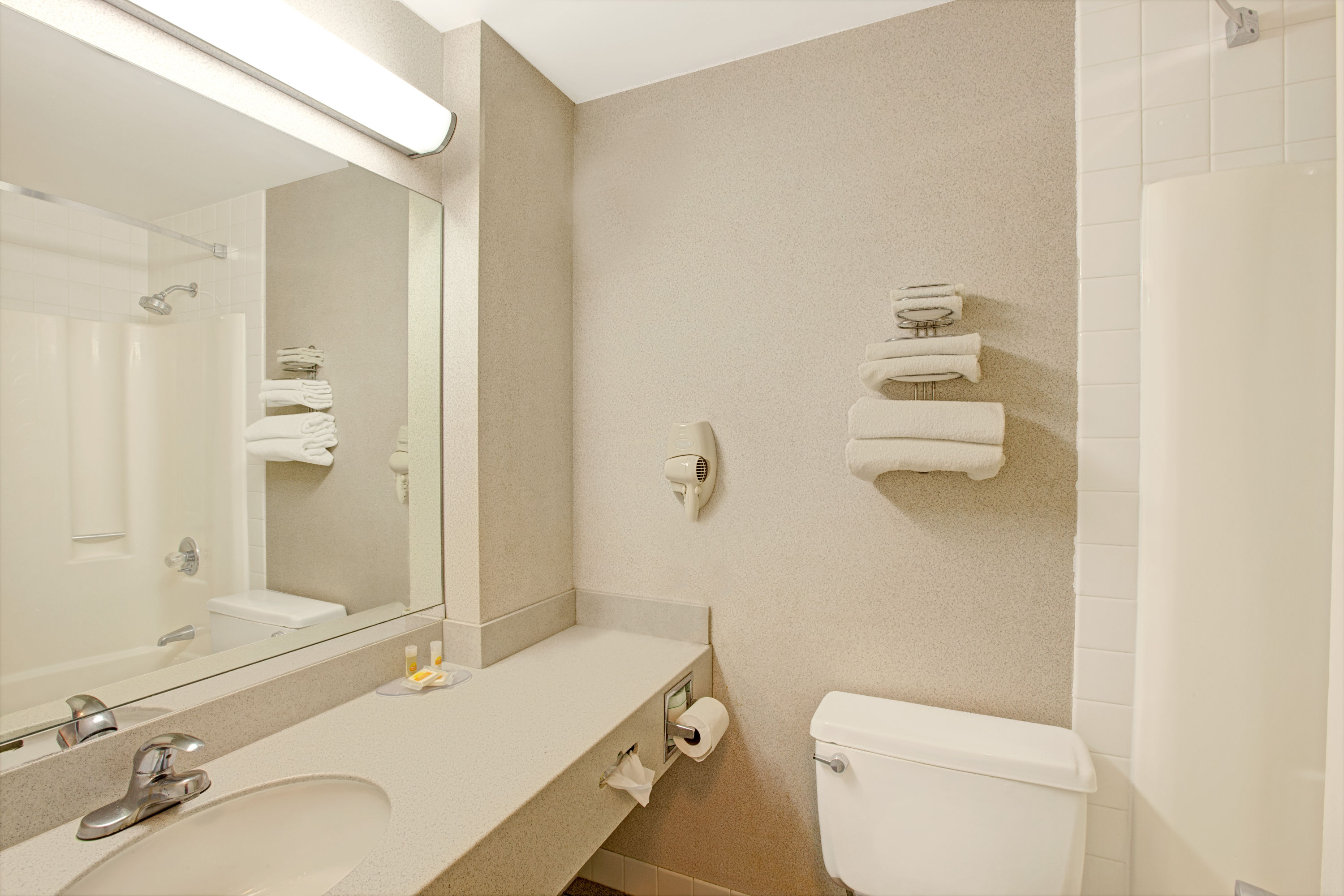 Guest room at the Days Inn by Wyndham Parsippany in Parsippany, New Jersey