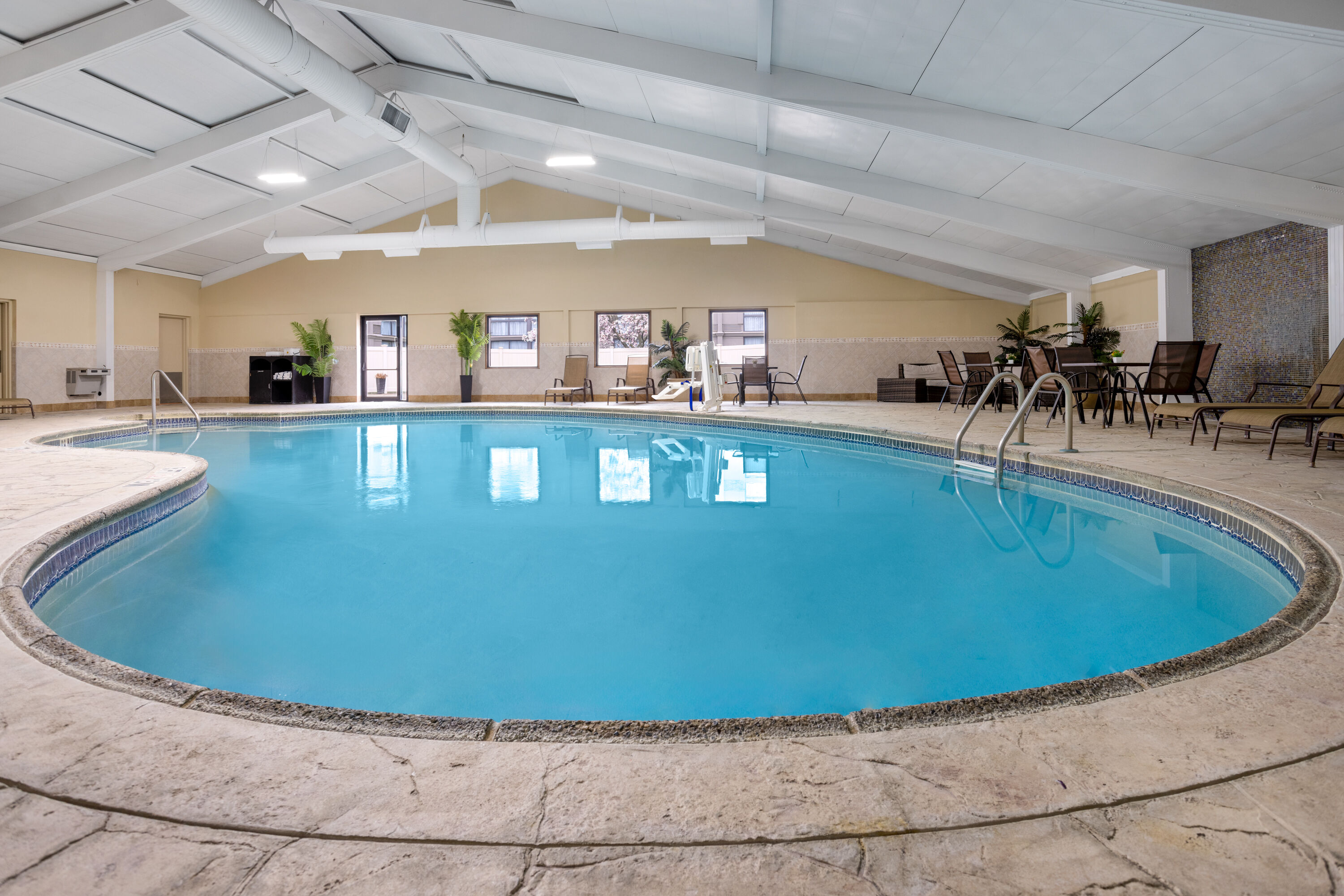 Indoor pool at the Days Hotel by Wyndham Toms River Jersey Shore in Toms River, New Jersey