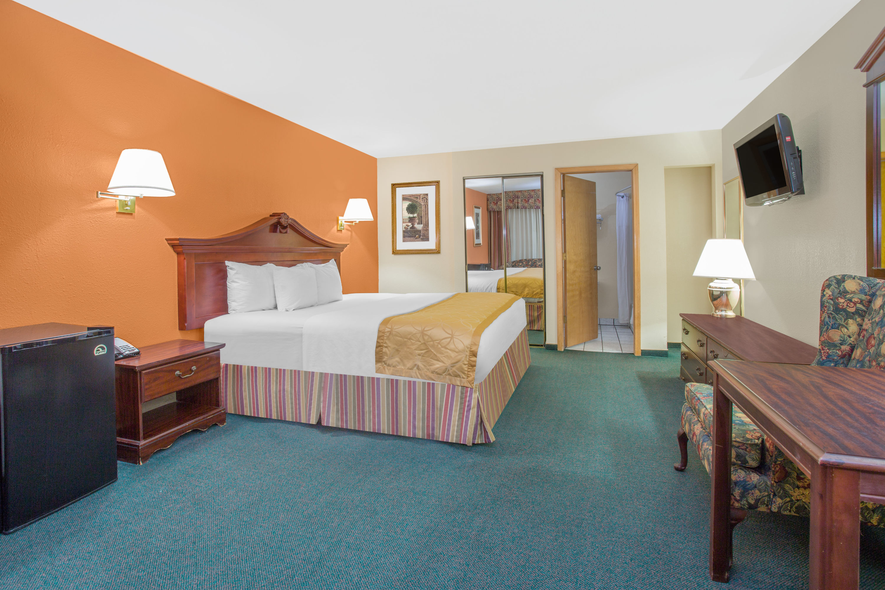 Guest room at the Days Inn & Suites by Wyndham Red Rock-Gallup in Gallup, New Mexico