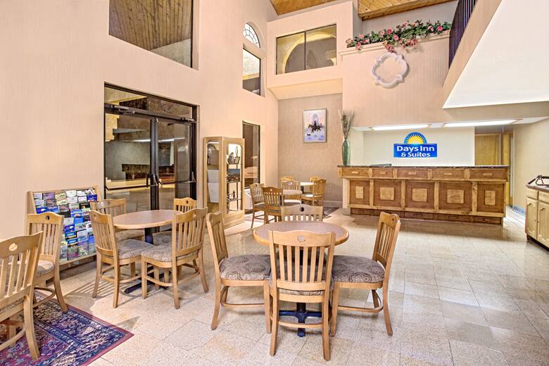 Days Inn & Suites Red Rock-Gallup hotel lobby in Gallup, New Mexico
