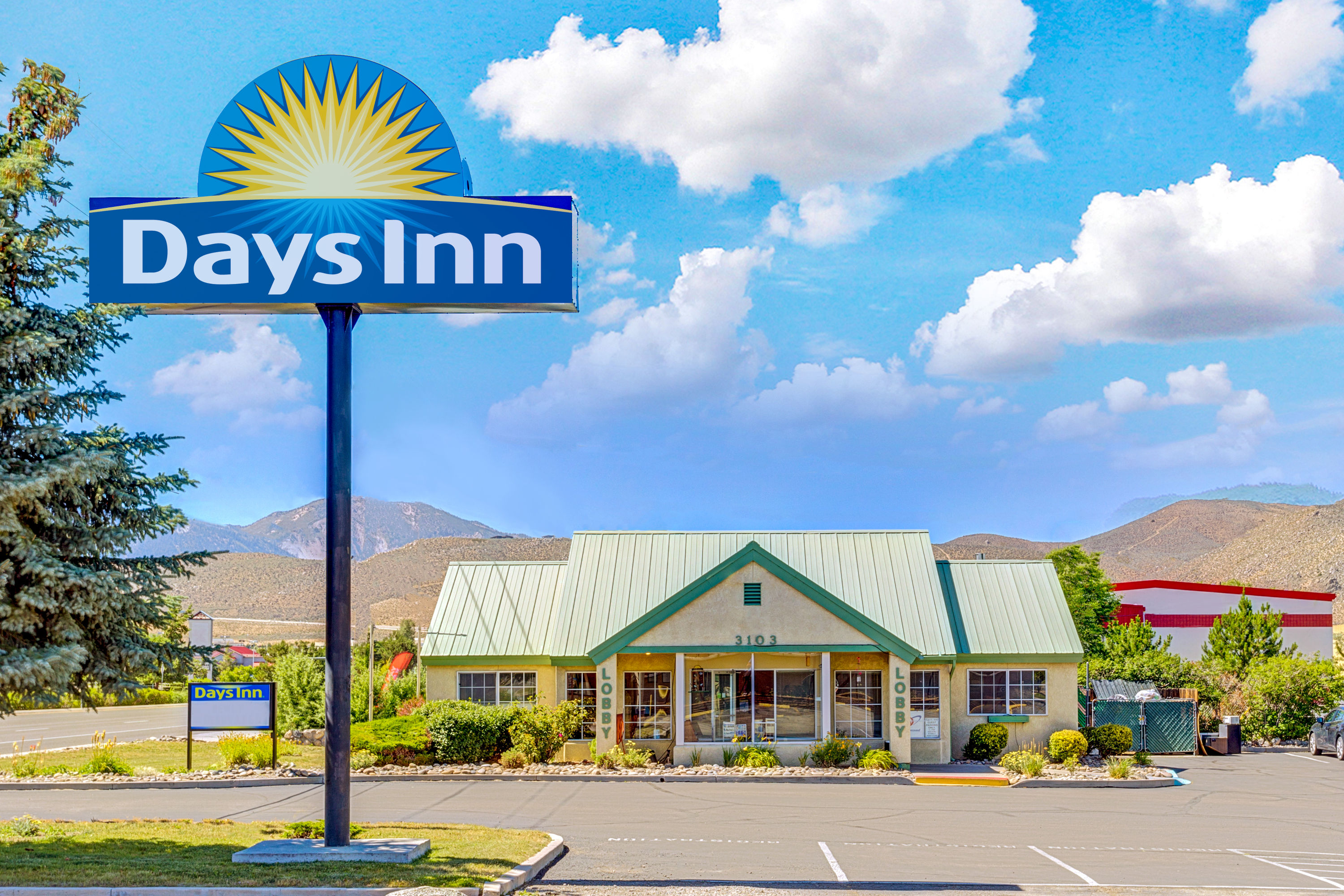 Exterior of Days Inn by Wyndham Carson City hotel in Carson City, Nevada