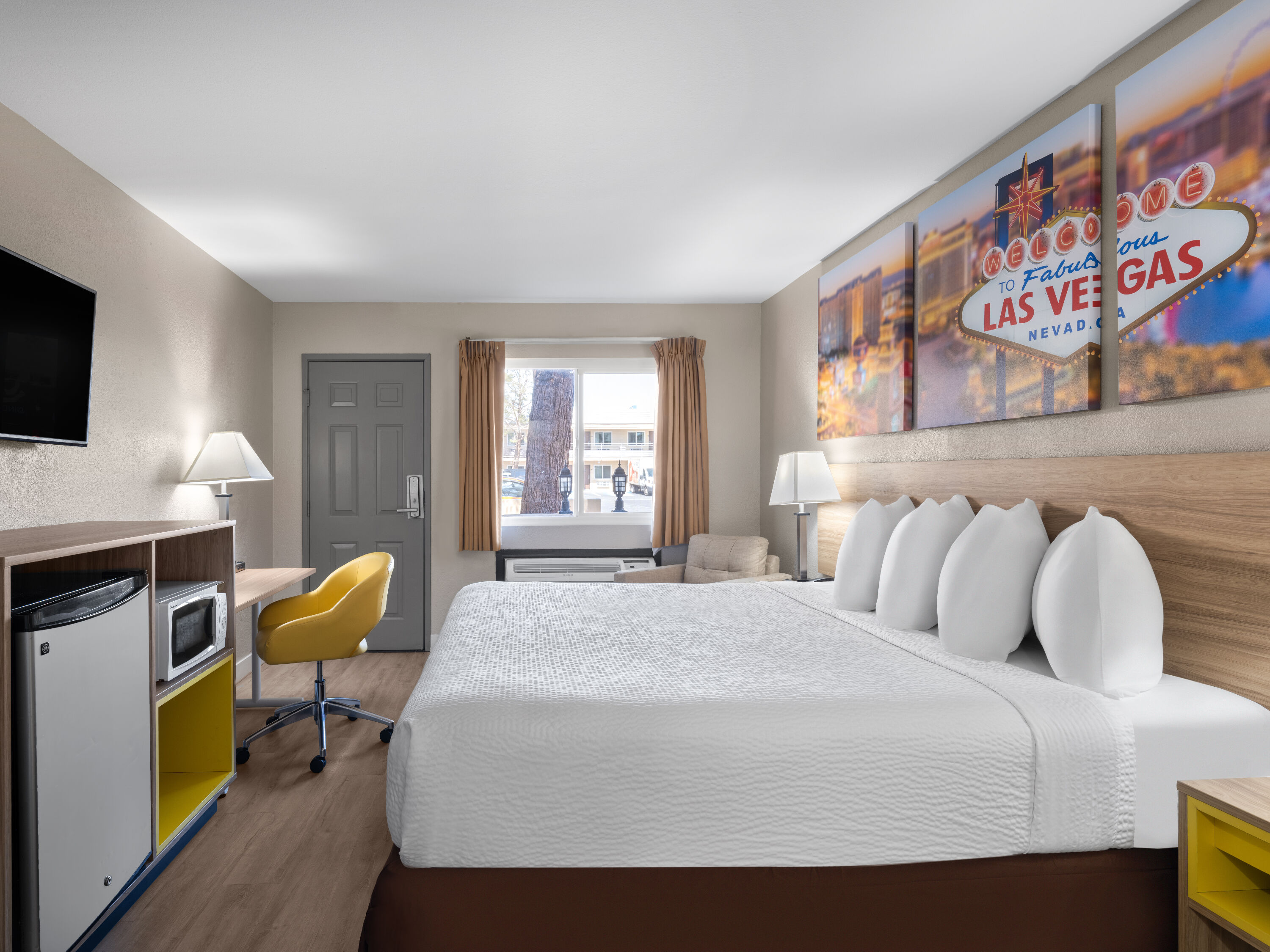 Guest room at the Days Inn by Wyndham Las Vegas Airport Near the Strip in Las Vegas, Nevada