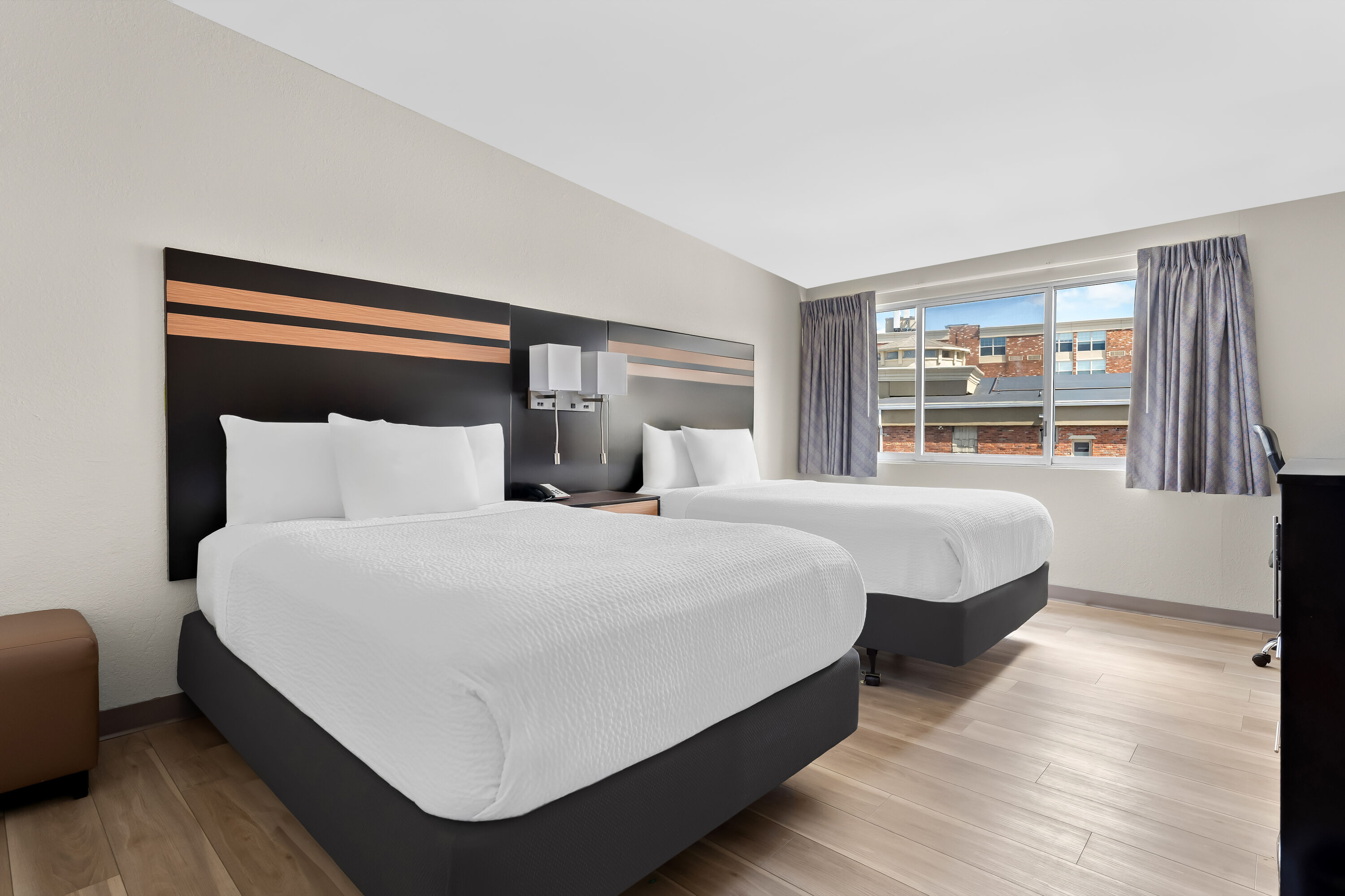 Double bed guest room at the Days Inn by Wyndham Albany SUNY in Albany, New York