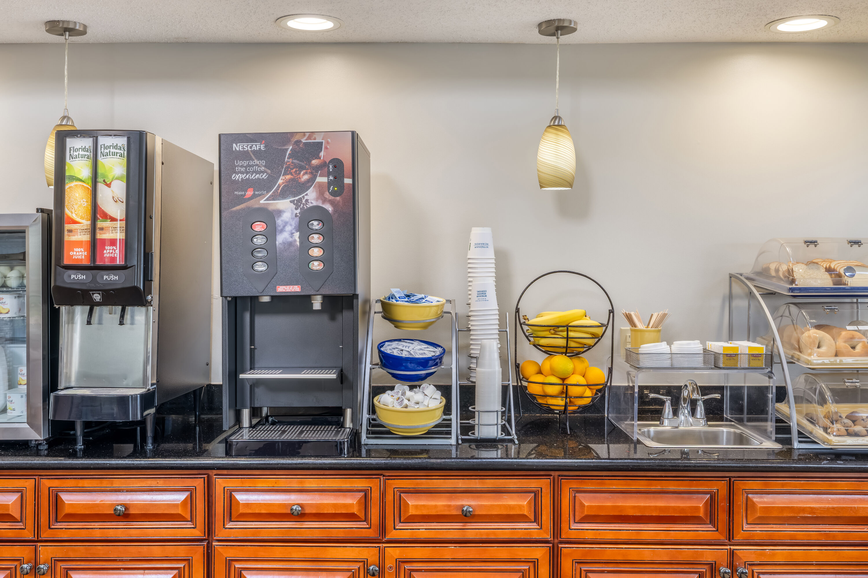 Days Inn by Wyndham Geneva/Finger Lakes restaurant breakfast area close up in Geneva, New York