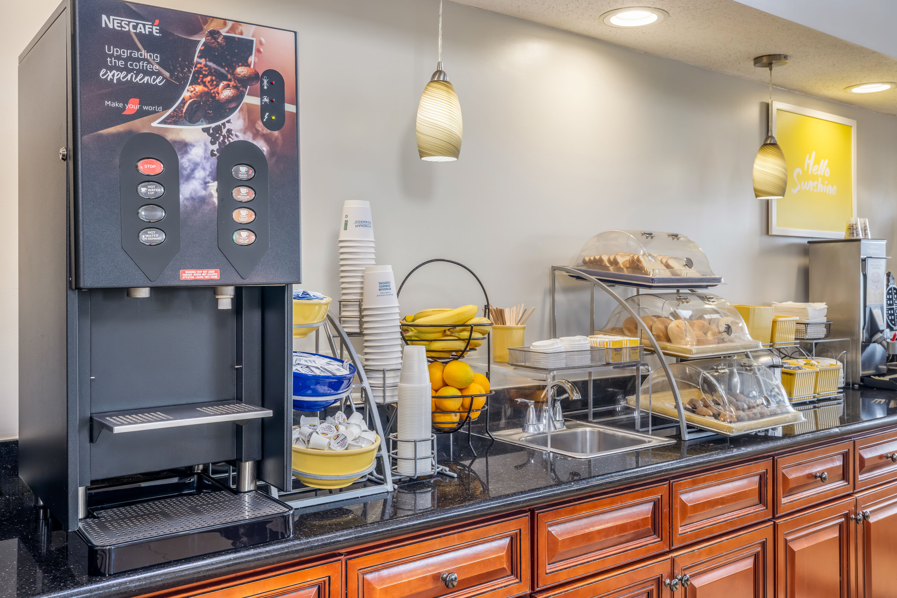 Days Inn by Wyndham Geneva/Finger Lakes restaurant breakfast area close up in Geneva, New York