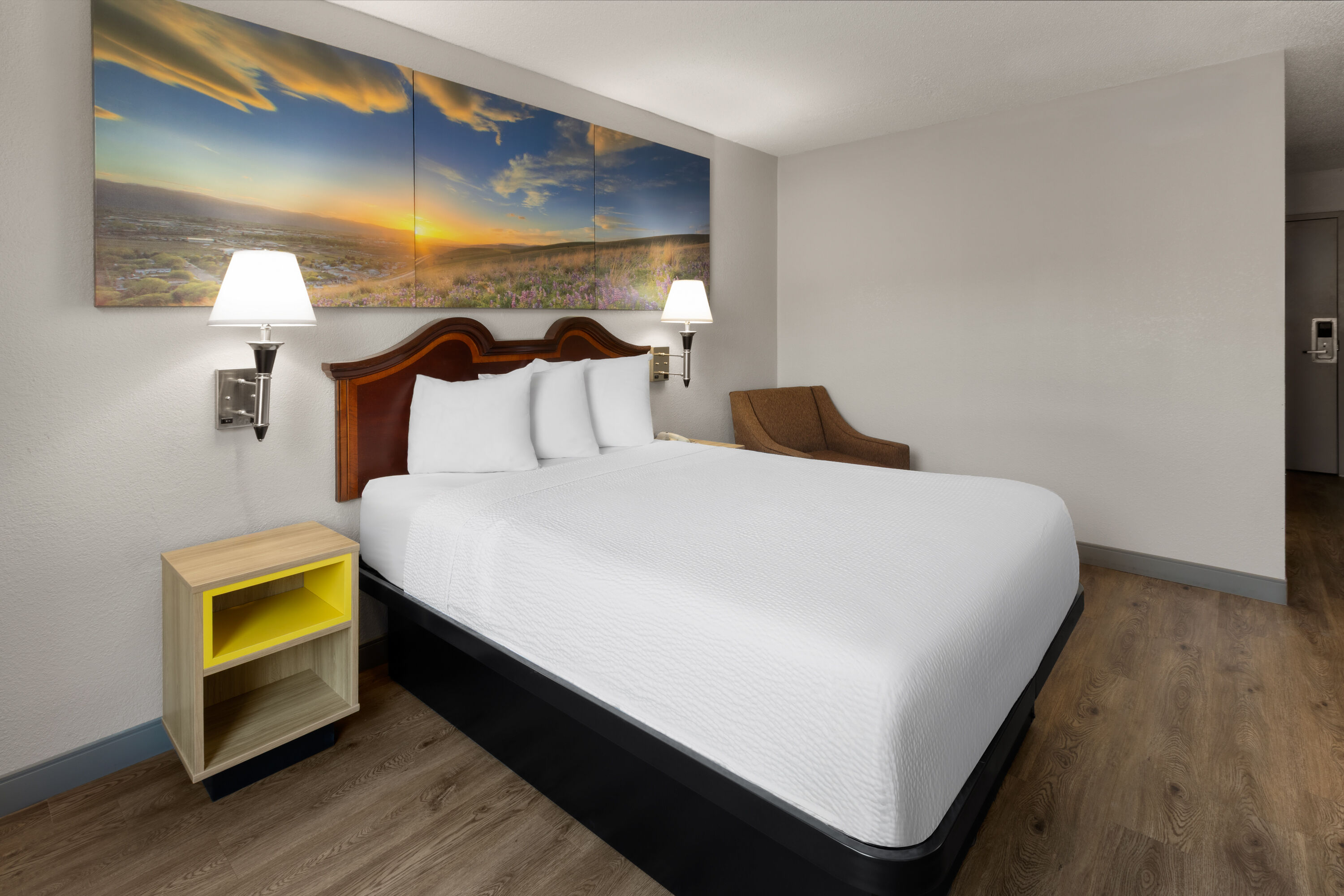 Guest room at the Days Inn by Wyndham Cambridge in Cambridge, Ohio