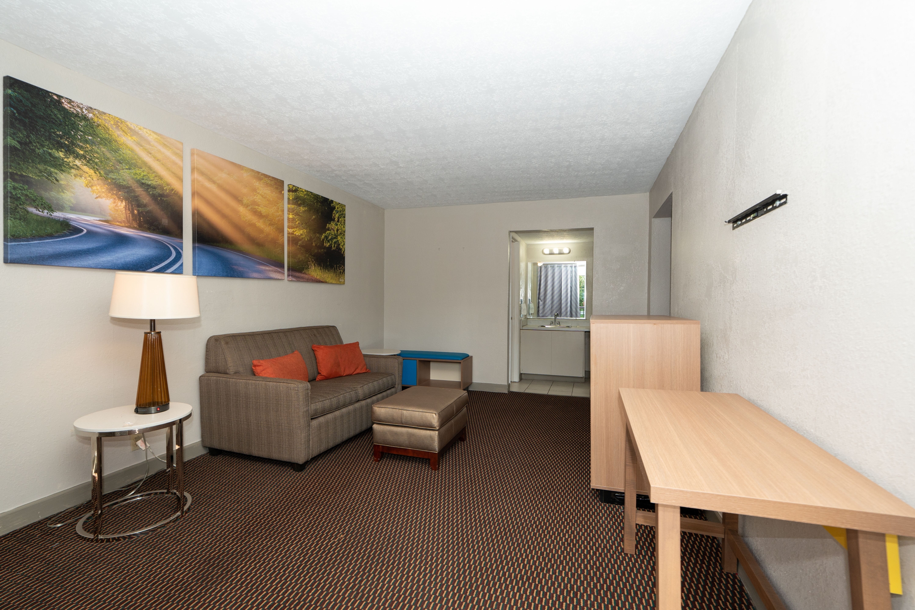 Guest room at the Days Inn & Suites by Wyndham Dayton North in Dayton, Ohio