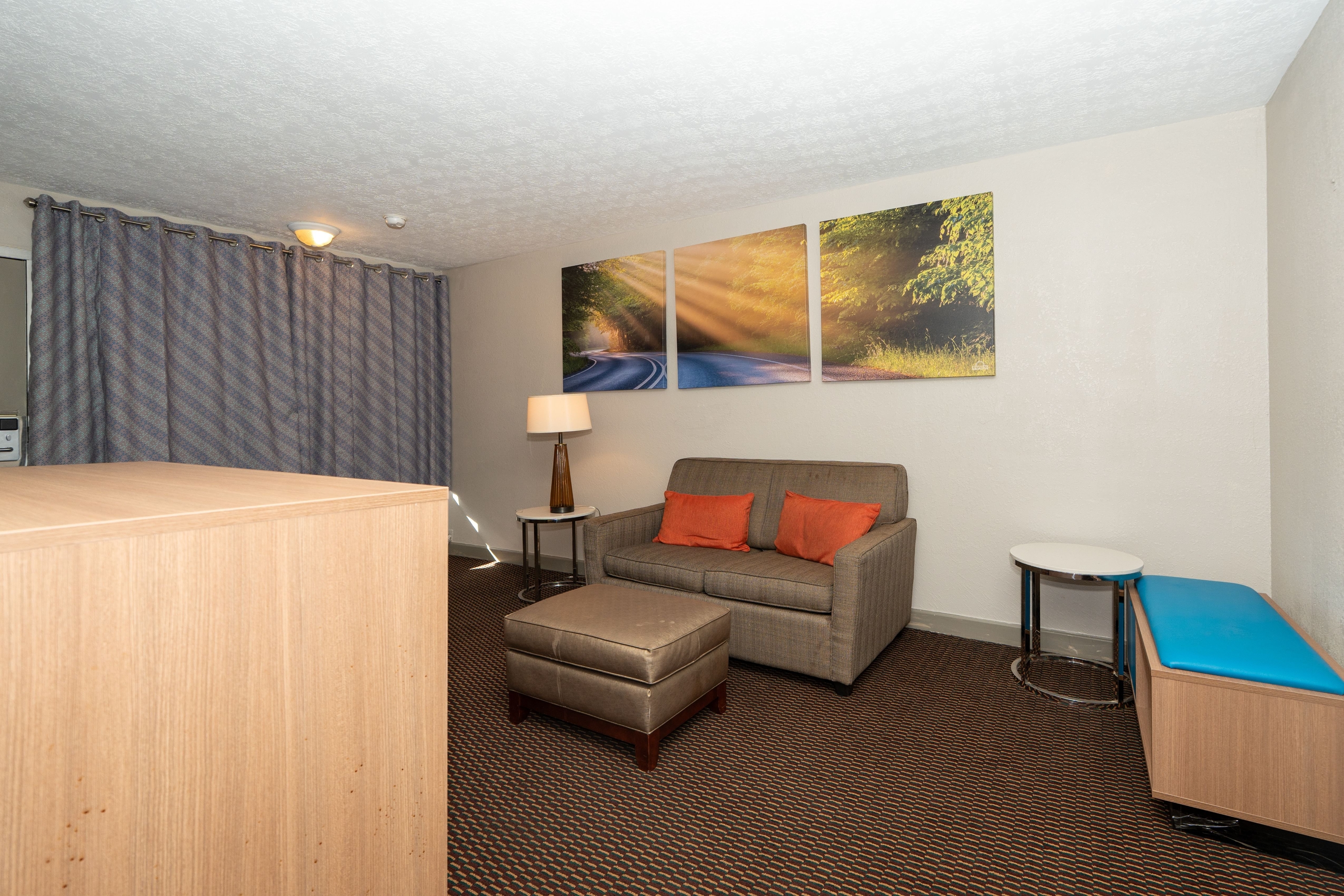 Guest room at the Days Inn & Suites by Wyndham Dayton North in Dayton, Ohio