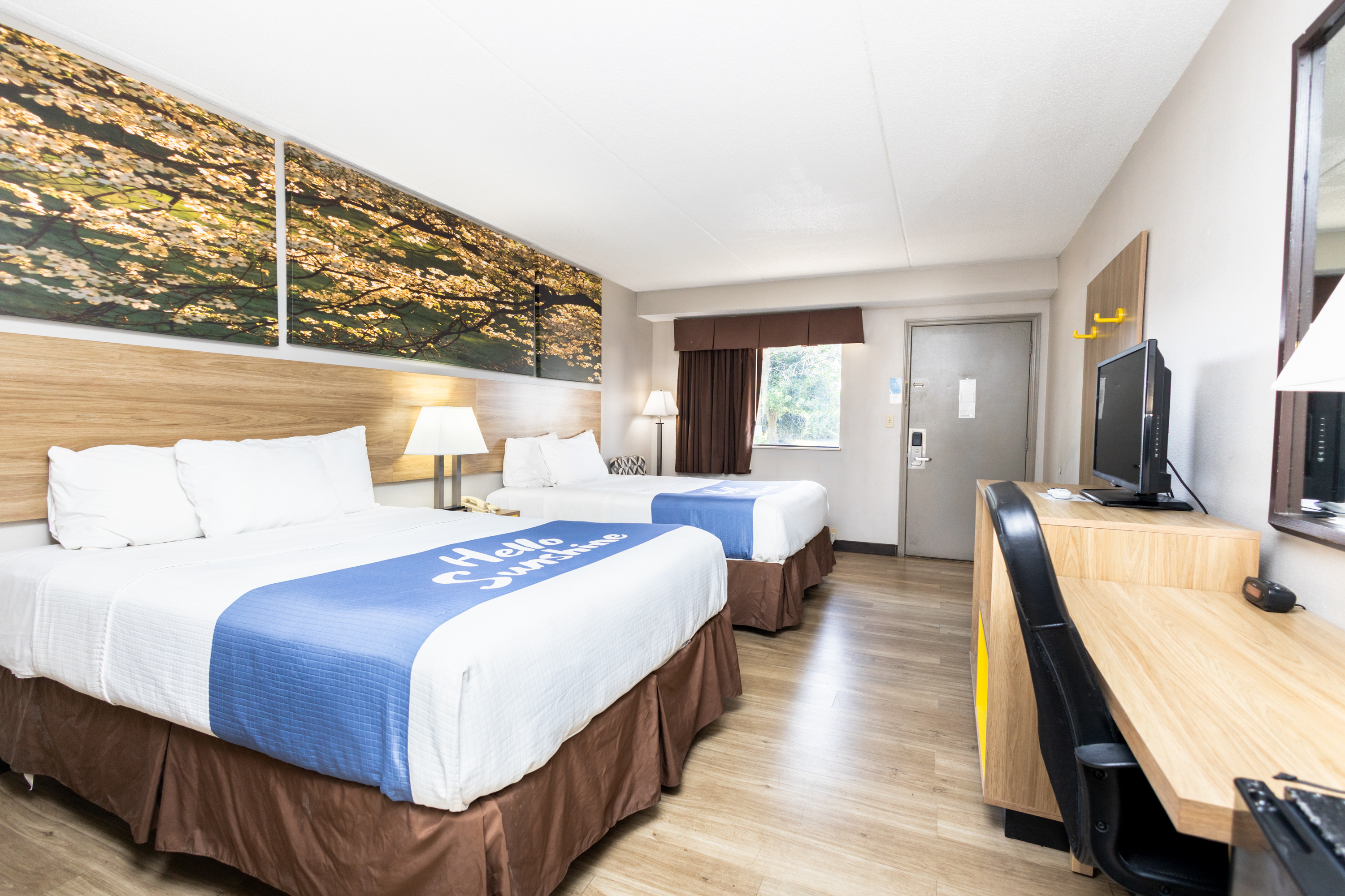 Guest room at the Days Inn by Wyndham Dayton Huber Heights Northeast in Dayton, Ohio