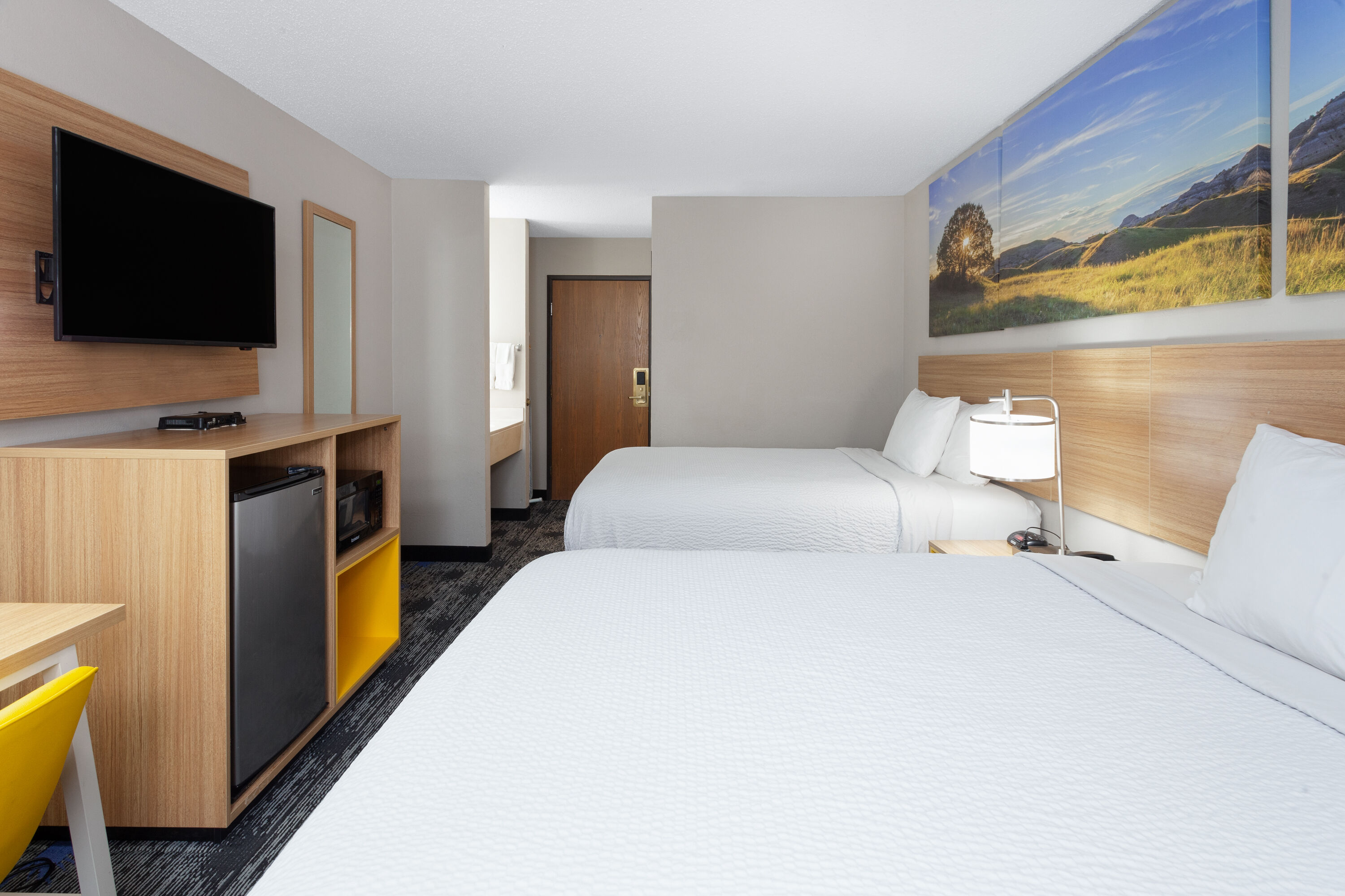 Guest room at the Days Inn by Wyndham Wooster in Wooster, Ohio