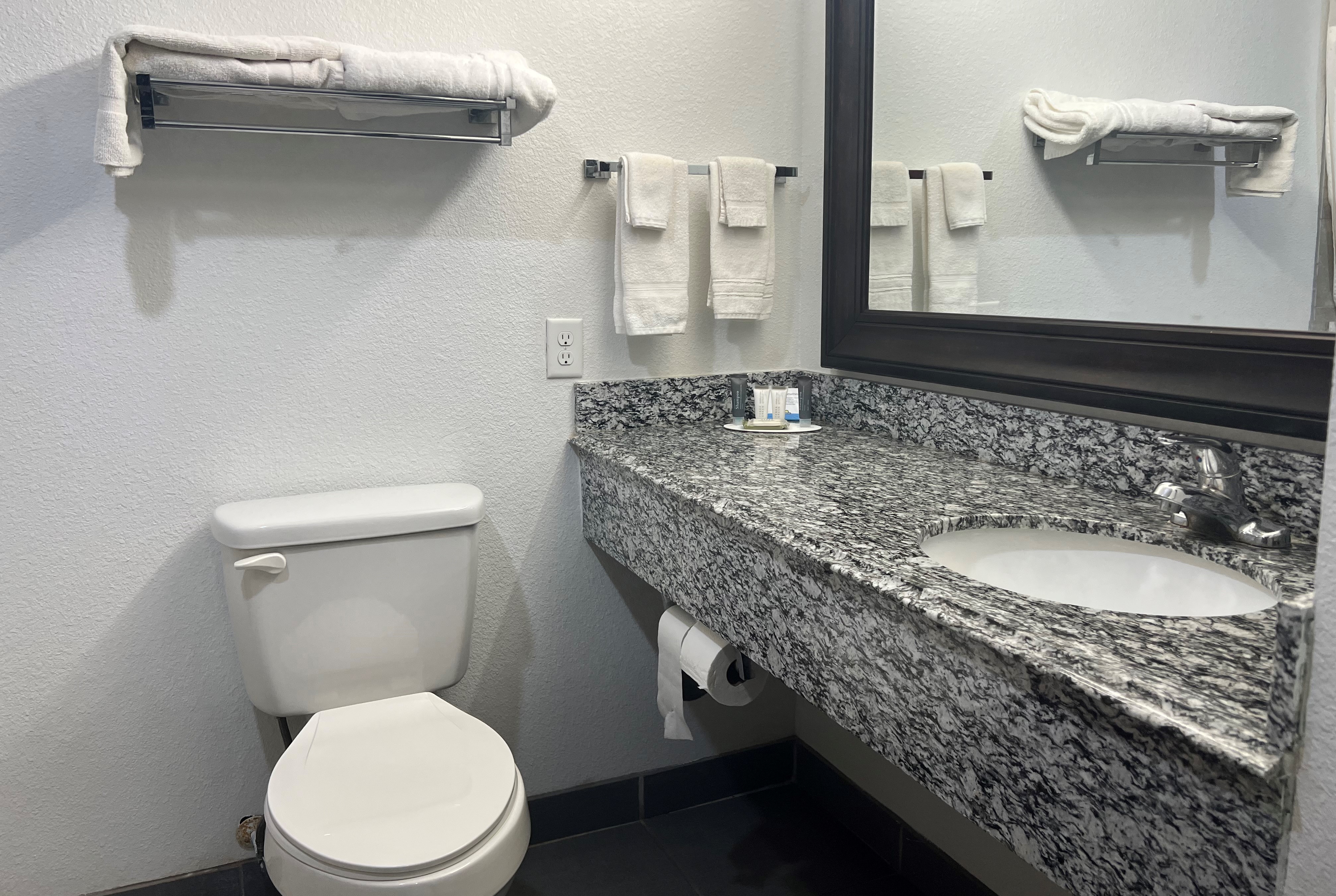 Guest room bath at the Days Inn by Wyndham Alva in Alva, Oklahoma