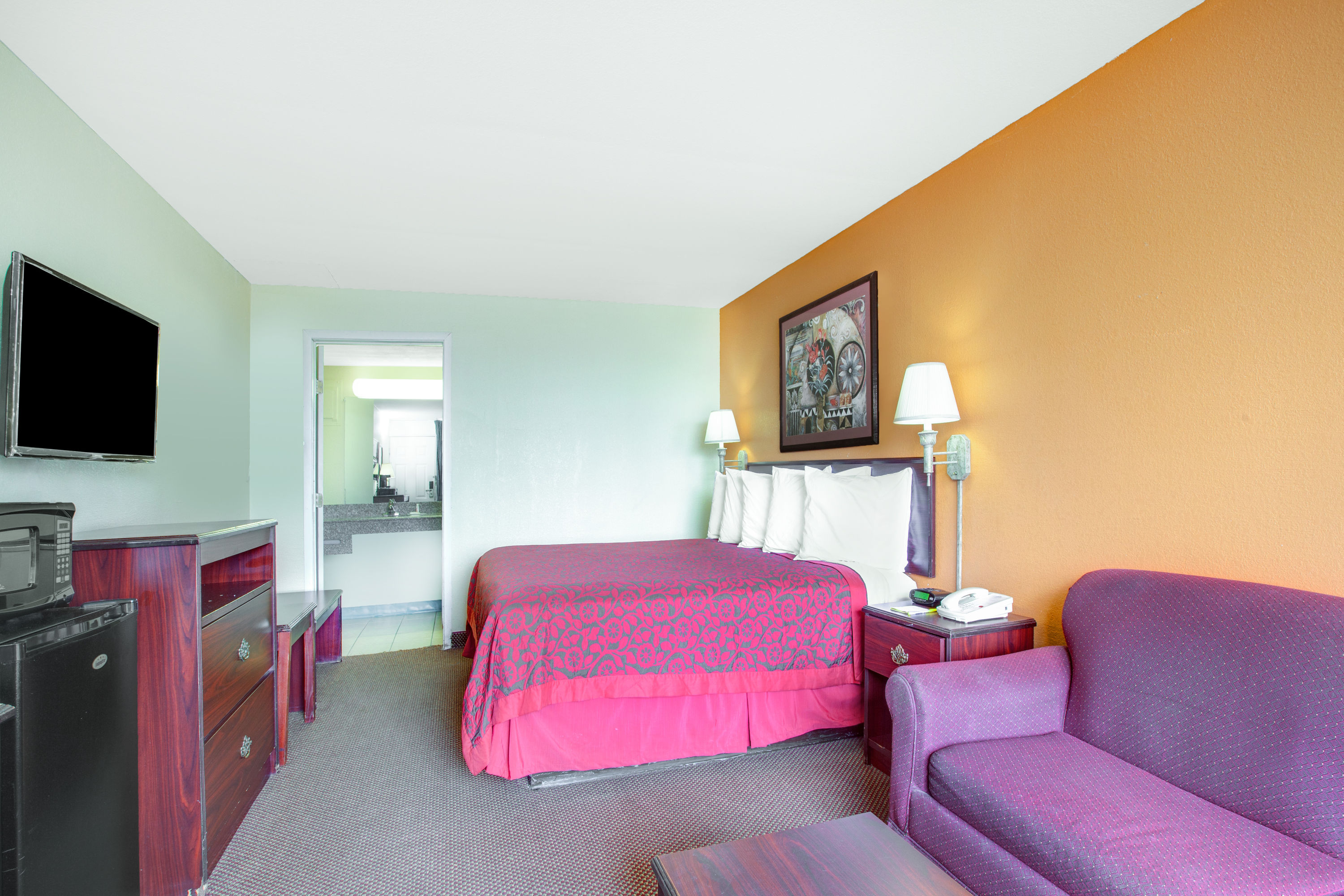 Guest room at the Days Inn by Wyndham Okemah in Okemah, Oklahoma