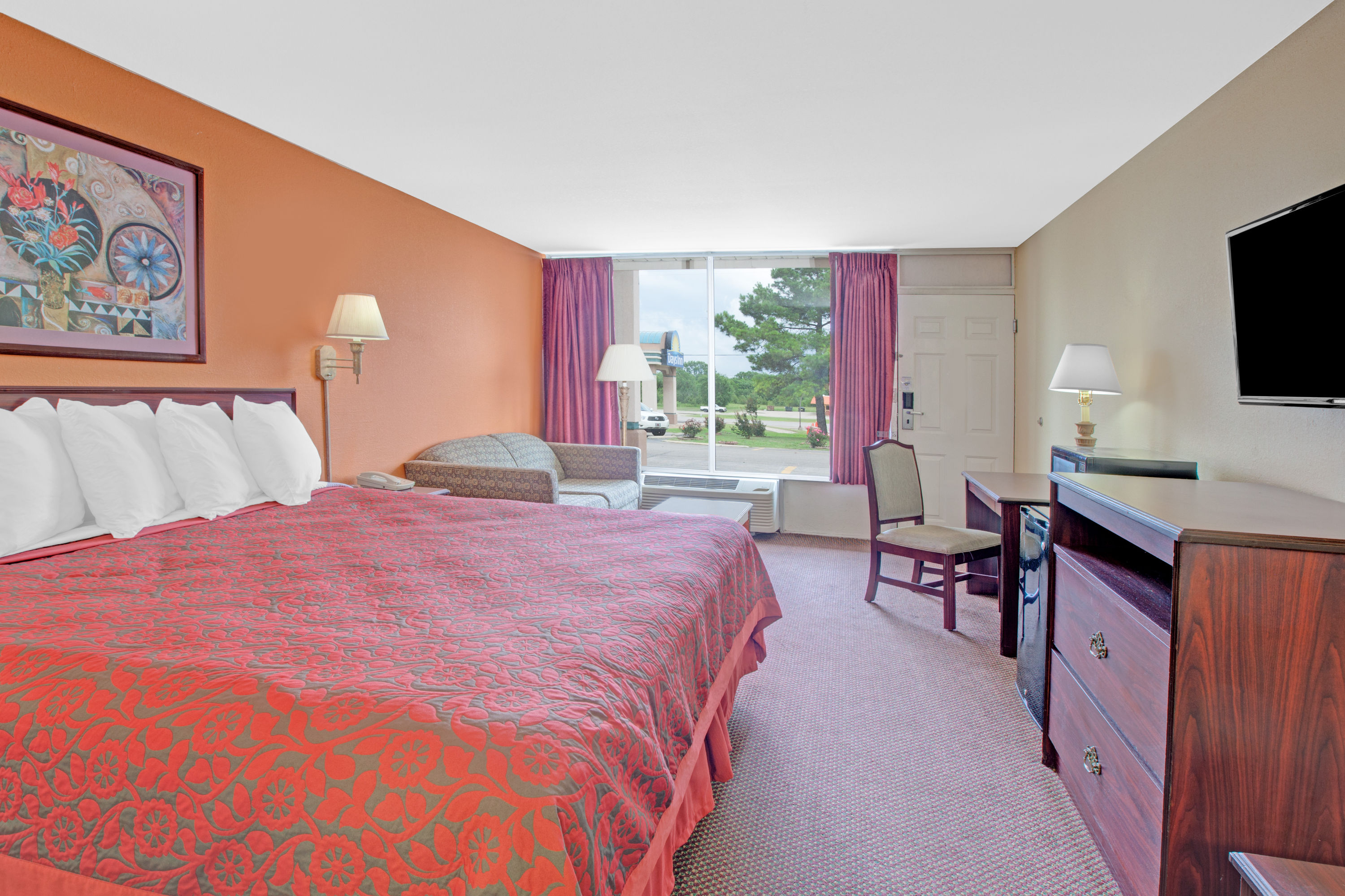 Guest room at the Days Inn by Wyndham Okemah in Okemah, Oklahoma