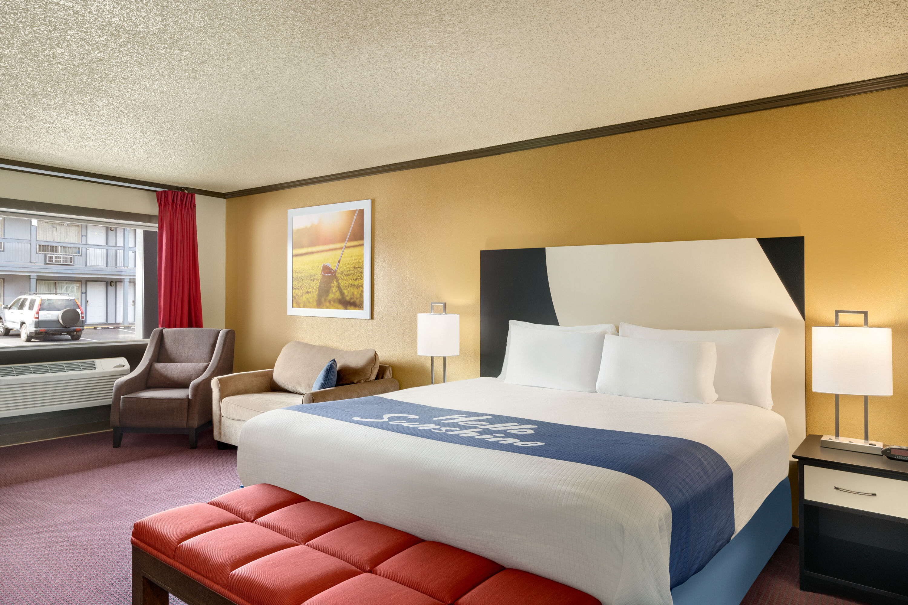 Guest room at the Days Inn by Wyndham Bend in Bend, Oregon