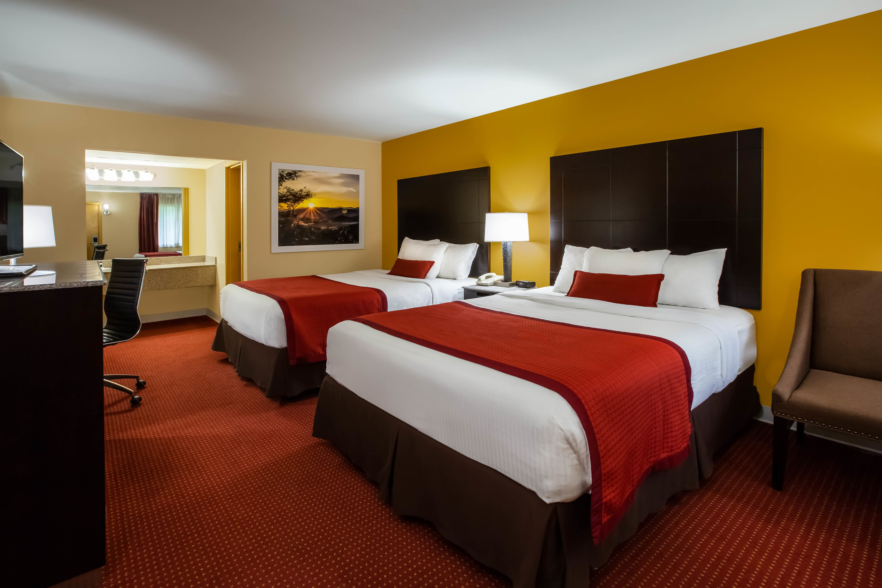 Guest room at the Days Inn by Wyndham Donegal in Donegal, Pennsylvania