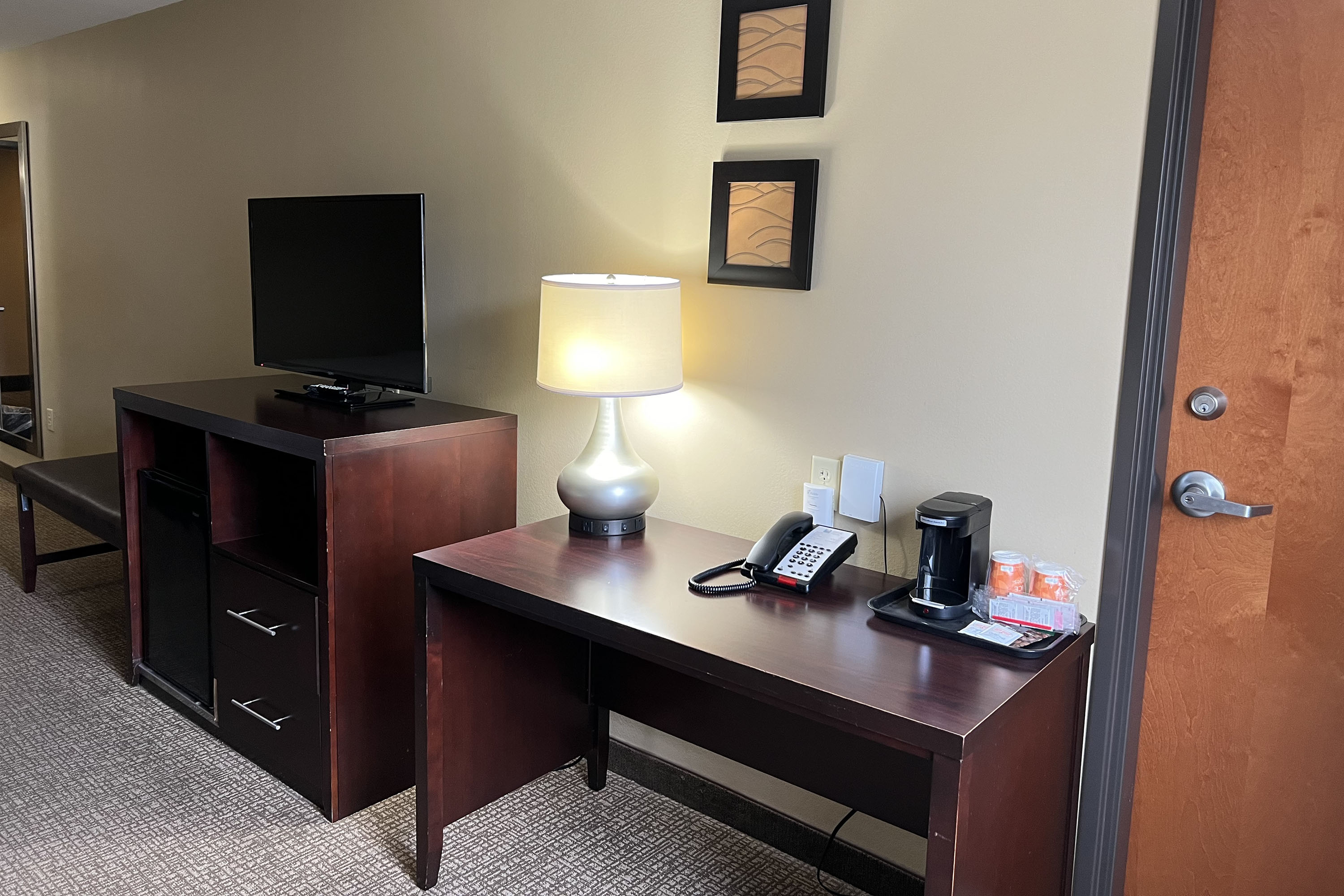 Guest room at the Days Inn & Suites by Wyndham Manheim Lebanon in Manheim, Pennsylvania