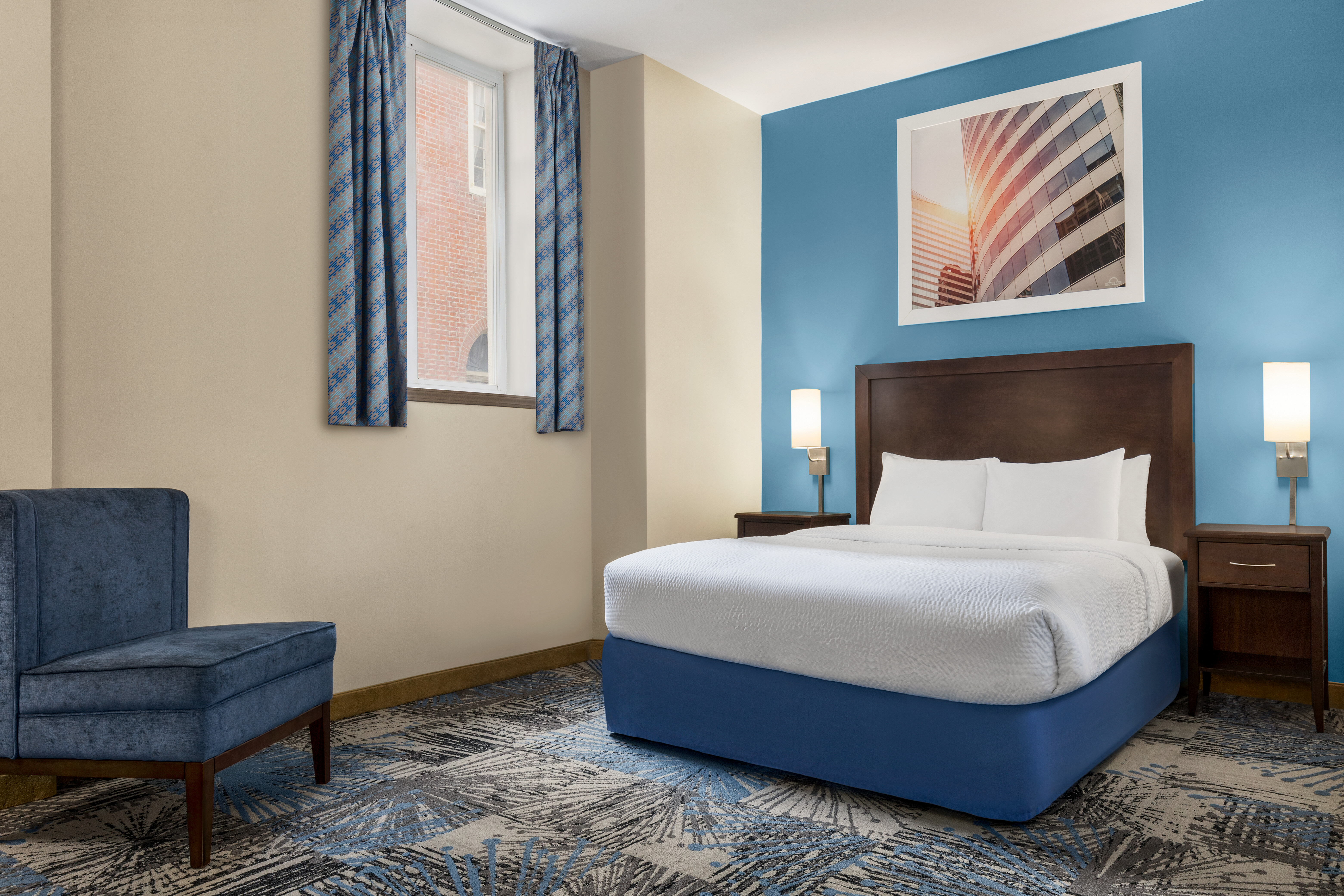 Guest room at the Days Inn by Wyndham Philadelphia Convention Center in Philadelphia, Pennsylvania