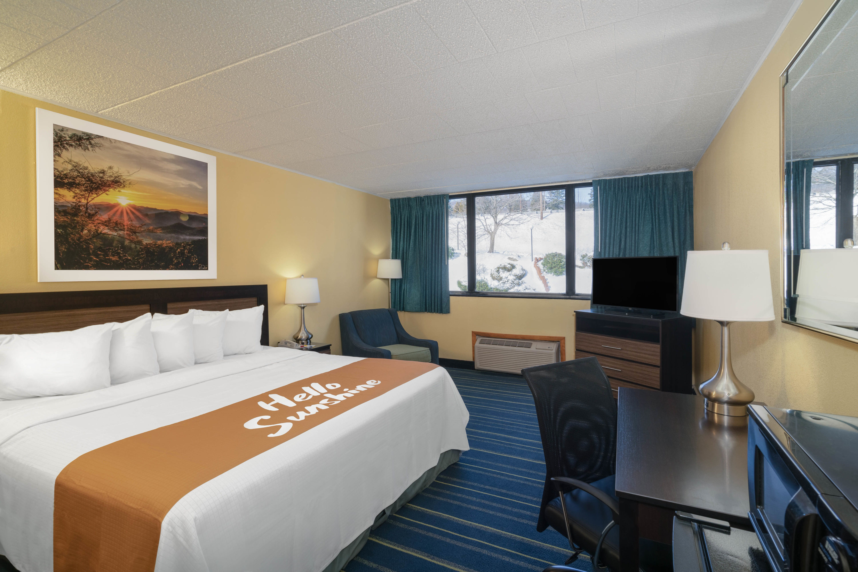 Guest room at the Days Inn by Wyndham Scranton PA in Scranton, Pennsylvania