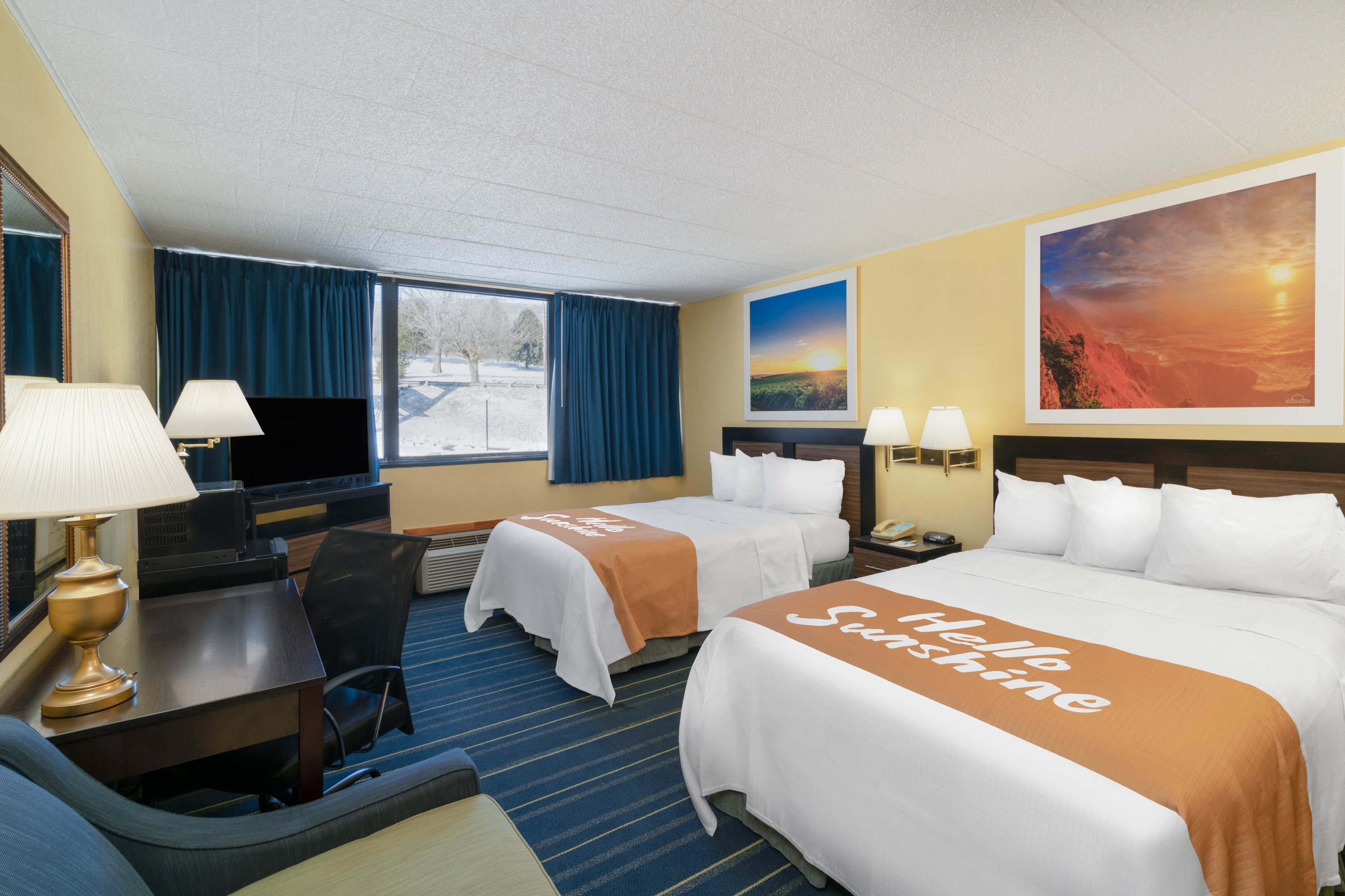 Guest room at the Days Inn by Wyndham Scranton PA in Scranton, Pennsylvania