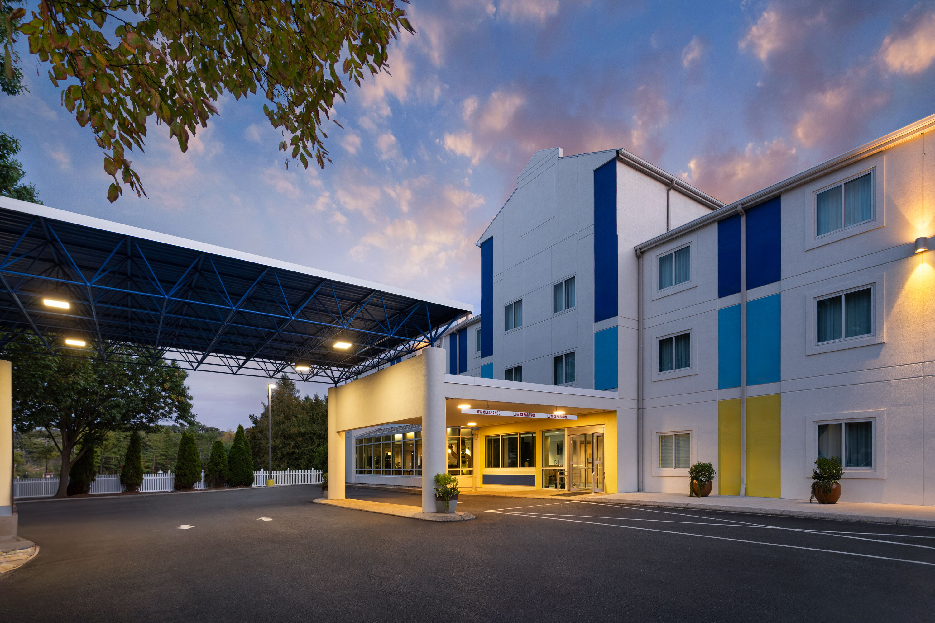 Exterior Dusk Image of Days Inn by Wyndham Penn State hotel in State College, Pennsylvania