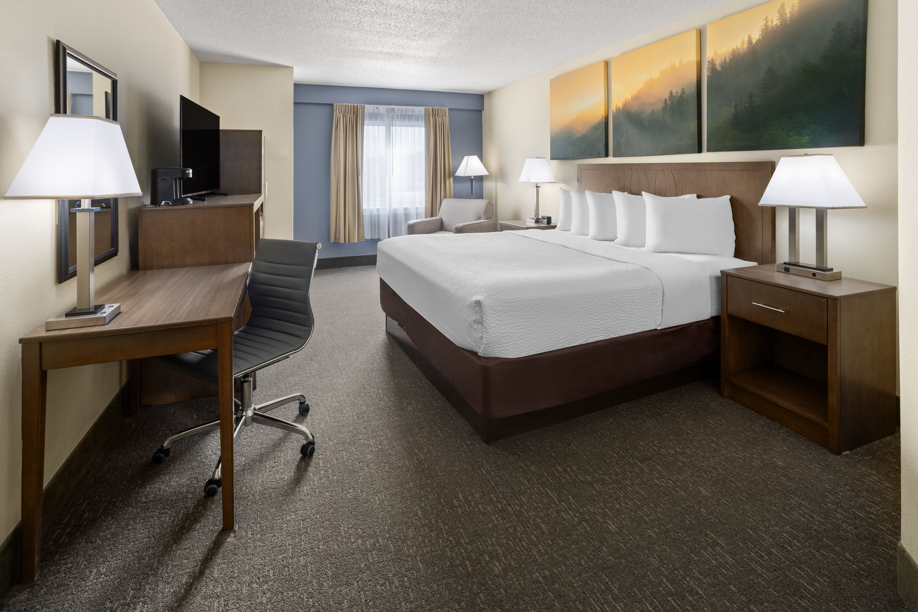 Guest room at the Days Inn by Wyndham Penn State in State College, Pennsylvania