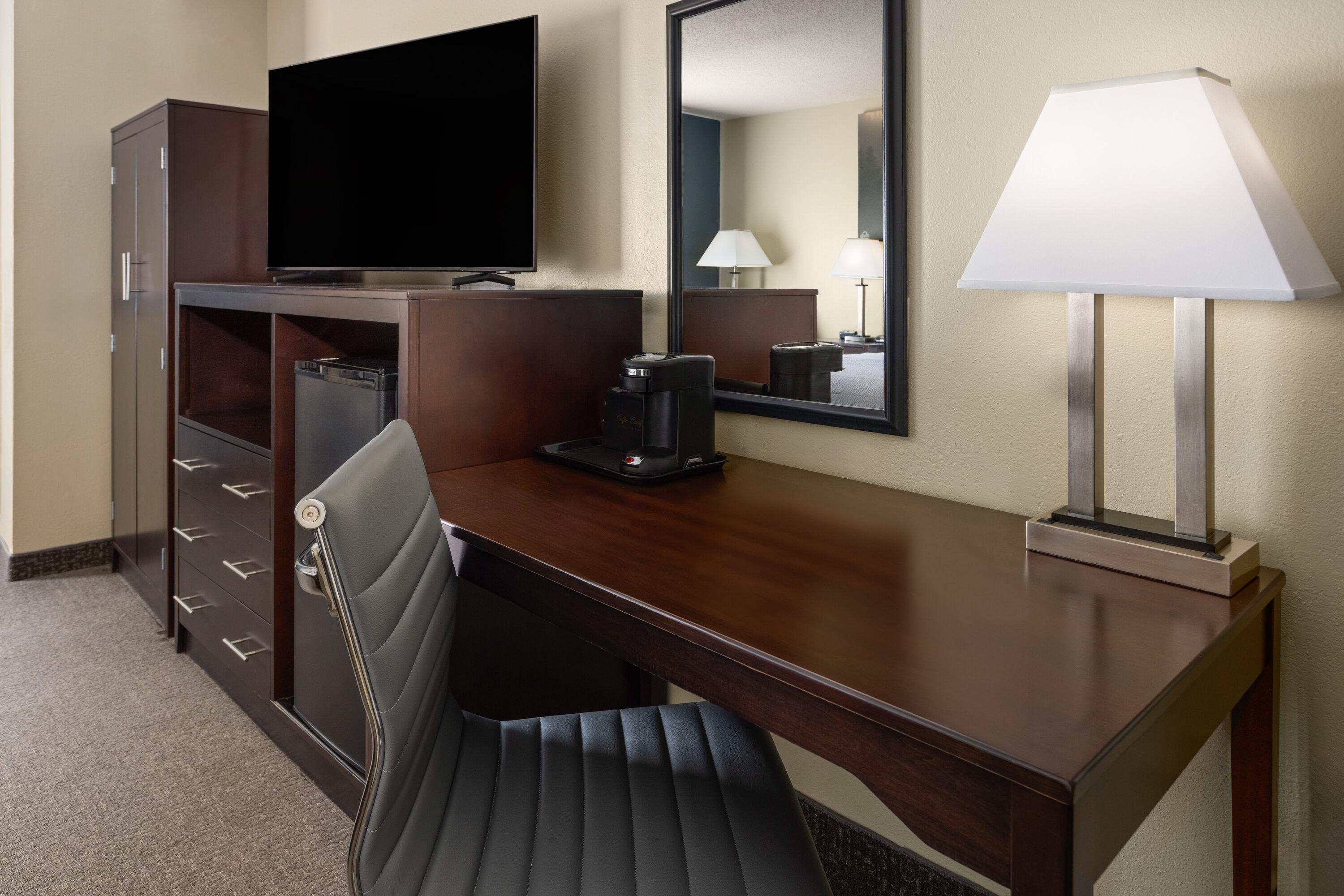 Guest room at the Days Inn by Wyndham Penn State in State College, Pennsylvania