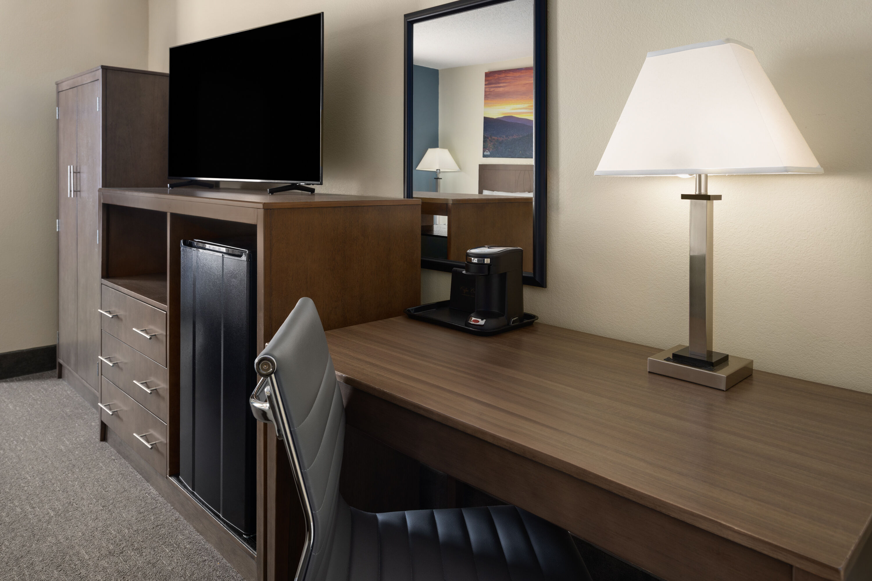 Guest room at the Days Inn by Wyndham Penn State in State College, Pennsylvania