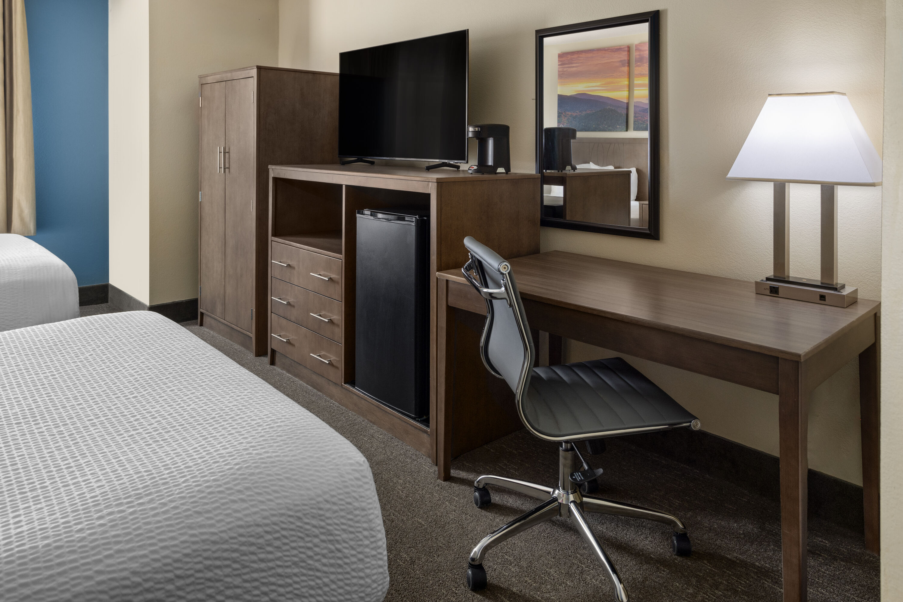 Guest room at the Days Inn by Wyndham Penn State in State College, Pennsylvania