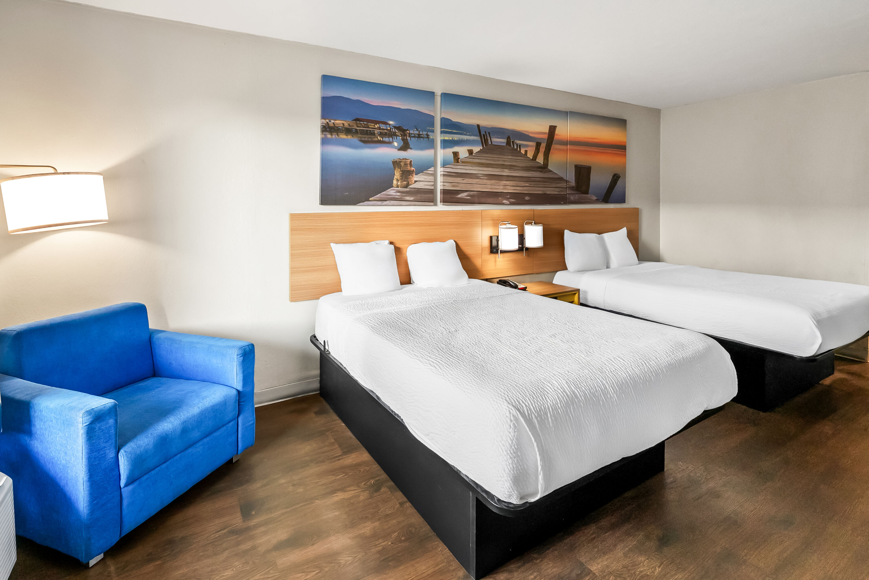 Double bed guest room at the Days Inn by Wyndham Aiken - Interstate Hwy 20 in Aiken, South Carolina