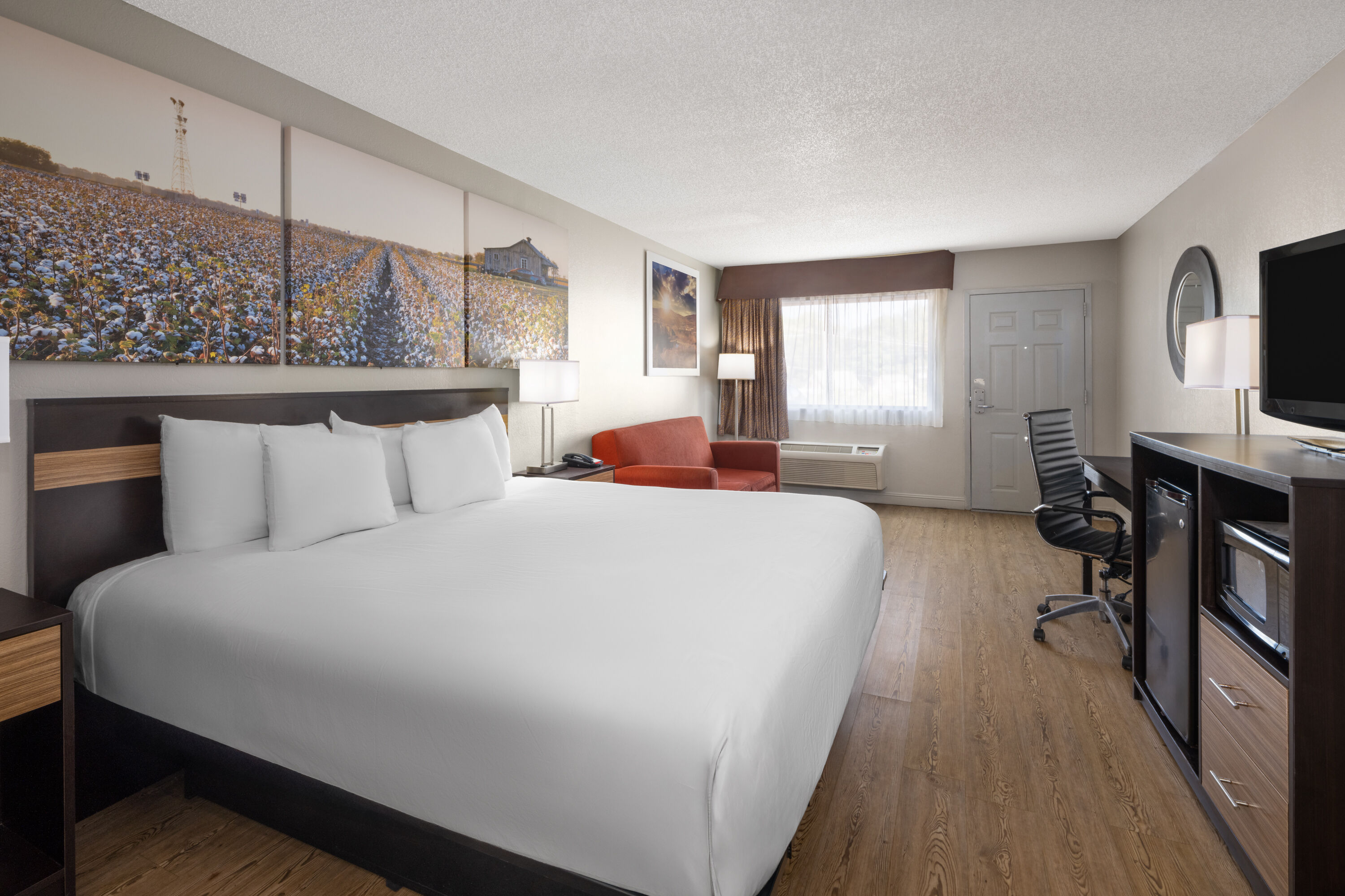 Guest room at the Days Inn by Wyndham Anderson/Clemson Area in Anderson, South Carolina