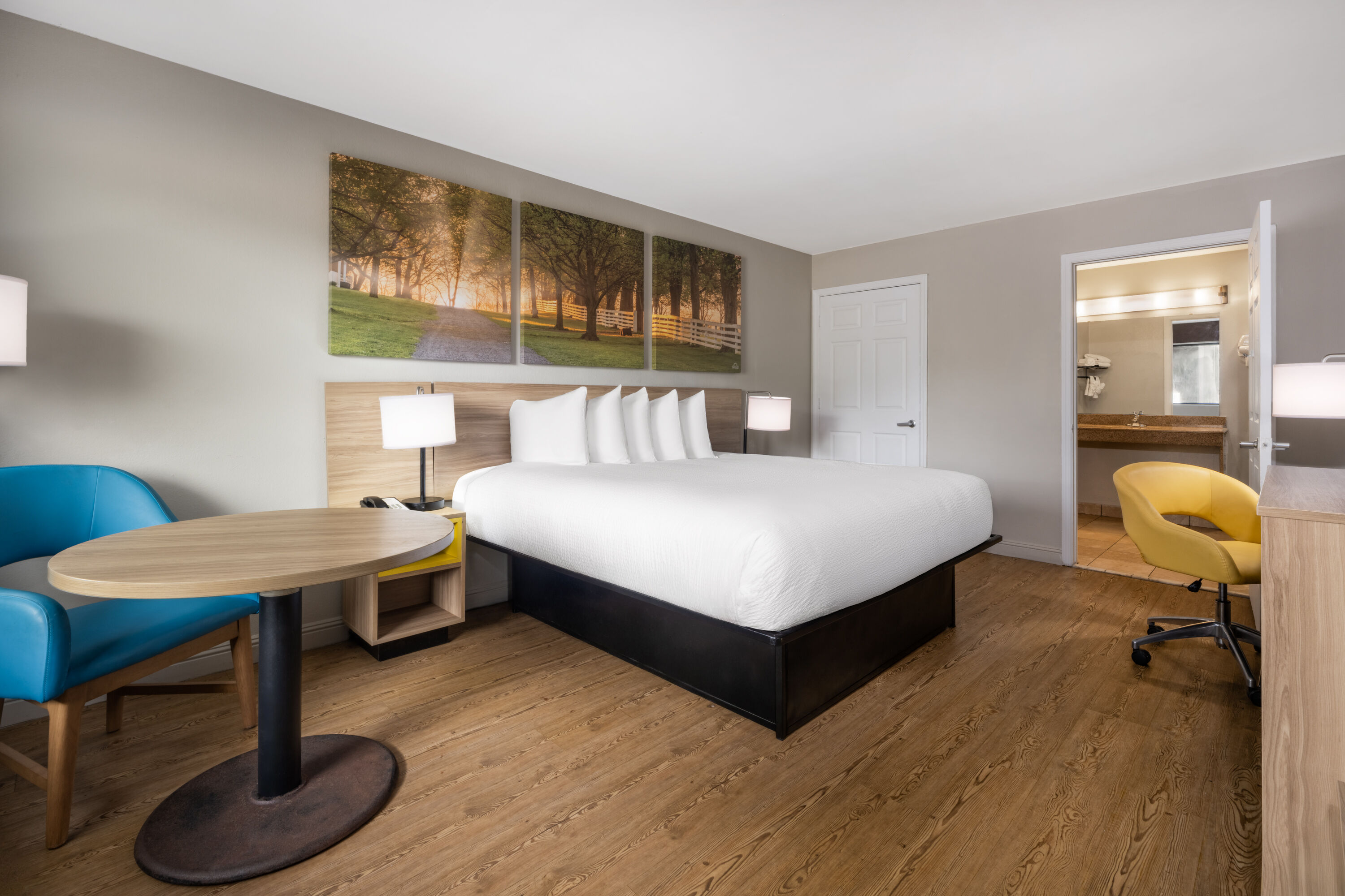 Guest room at the Days Inn by Wyndham Anderson/Clemson Area in Anderson, South Carolina