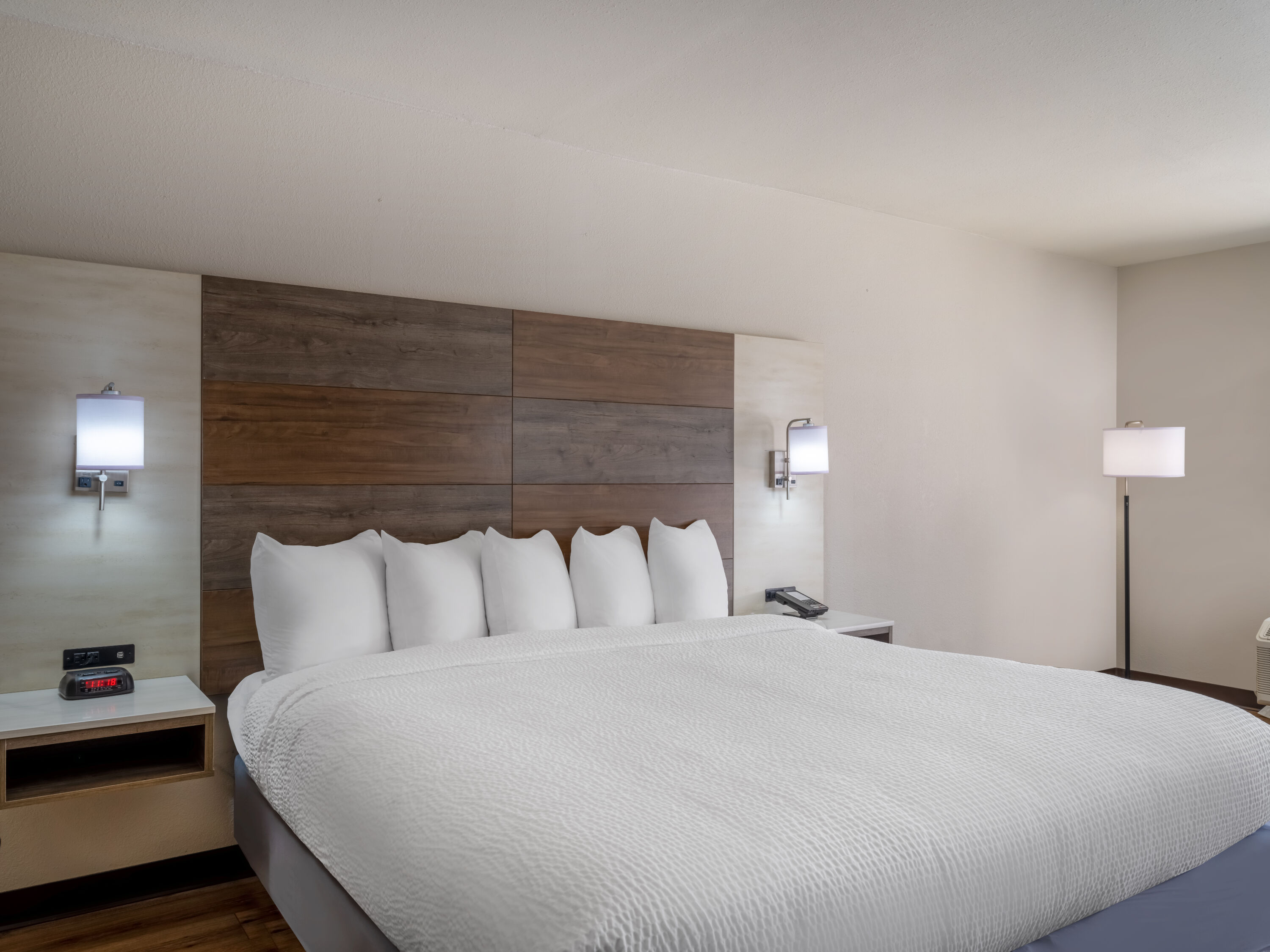 Guest room at the Days Inn by Wyndham Clemson in Clemson, South Carolina