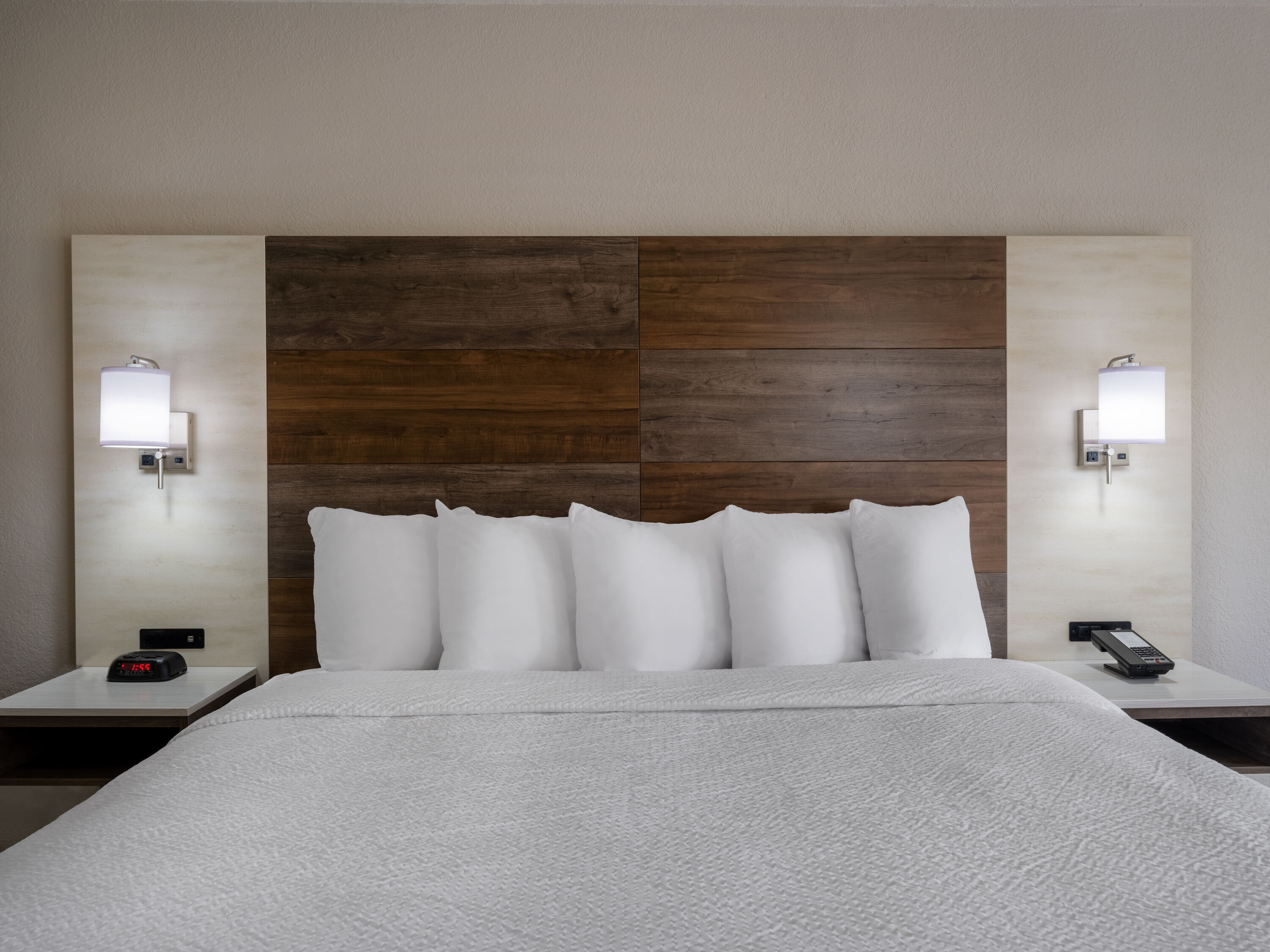 Guest room at the Days Inn by Wyndham Clemson in Clemson, South Carolina