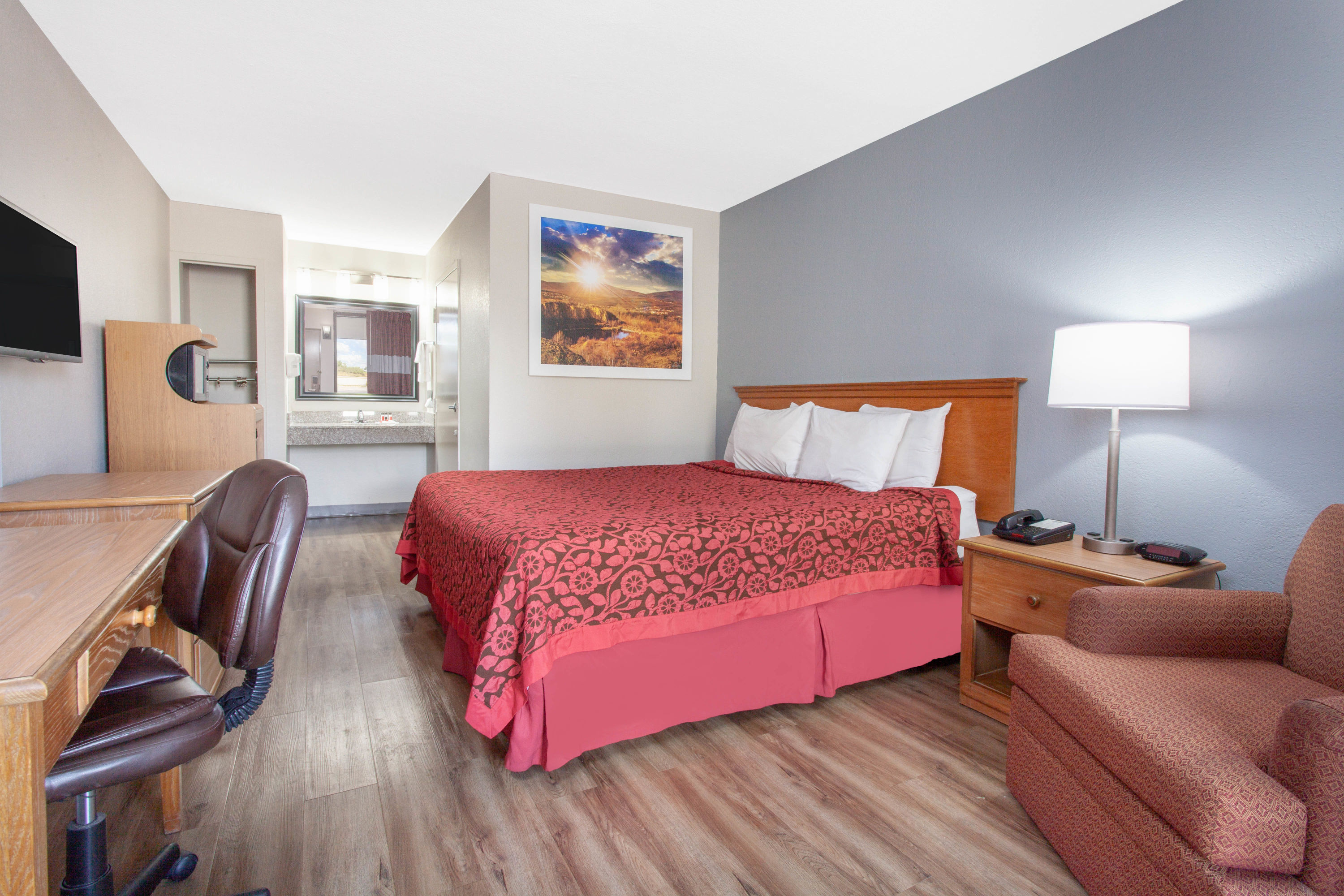 Guest room at the Days Inn by Wyndham Clinton / Laurens I-26 in Clinton, South Carolina