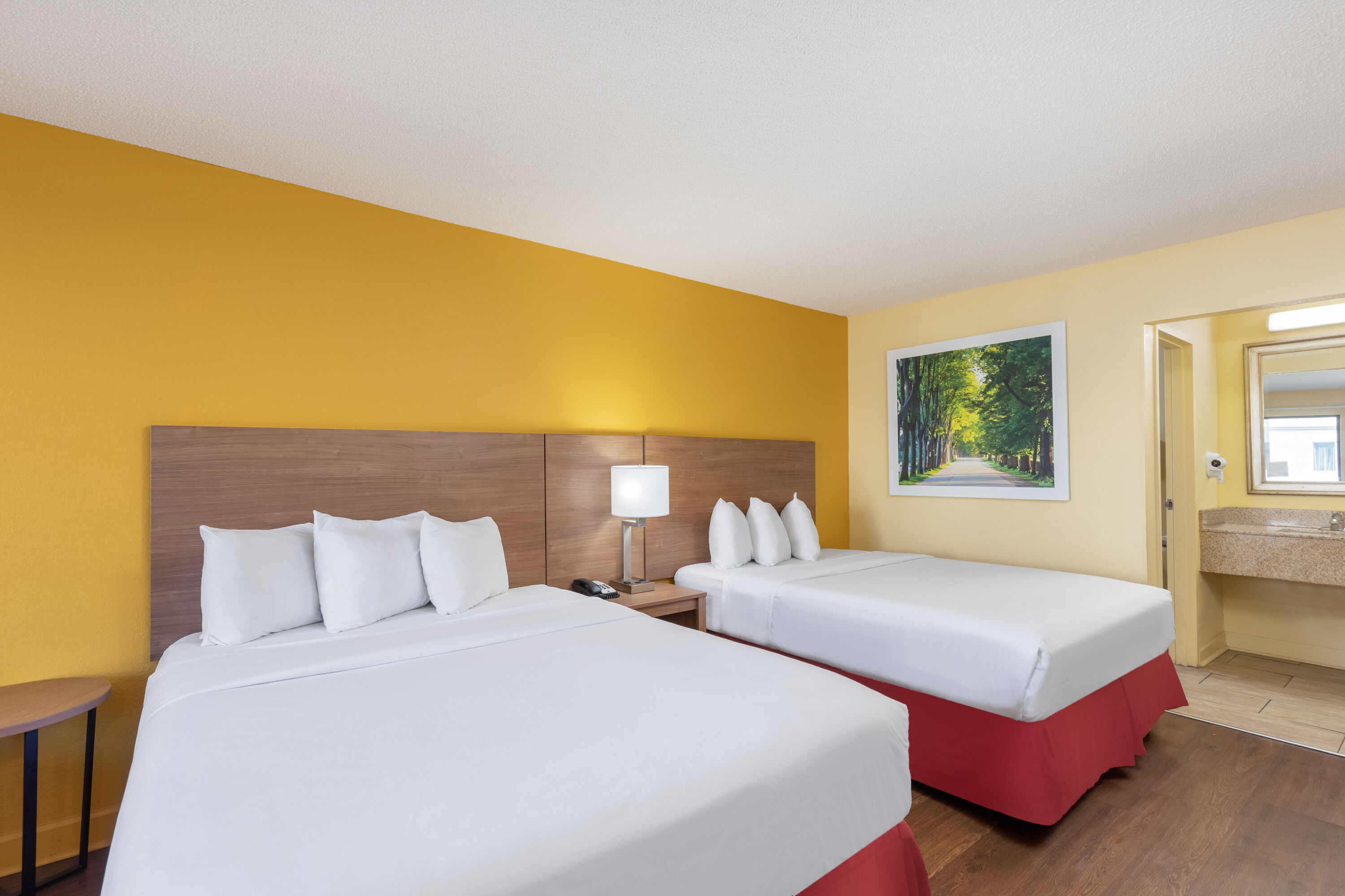 Double bed guest room at the Days Inn by Wyndham Florence/I-95 North in Florence, South Carolina