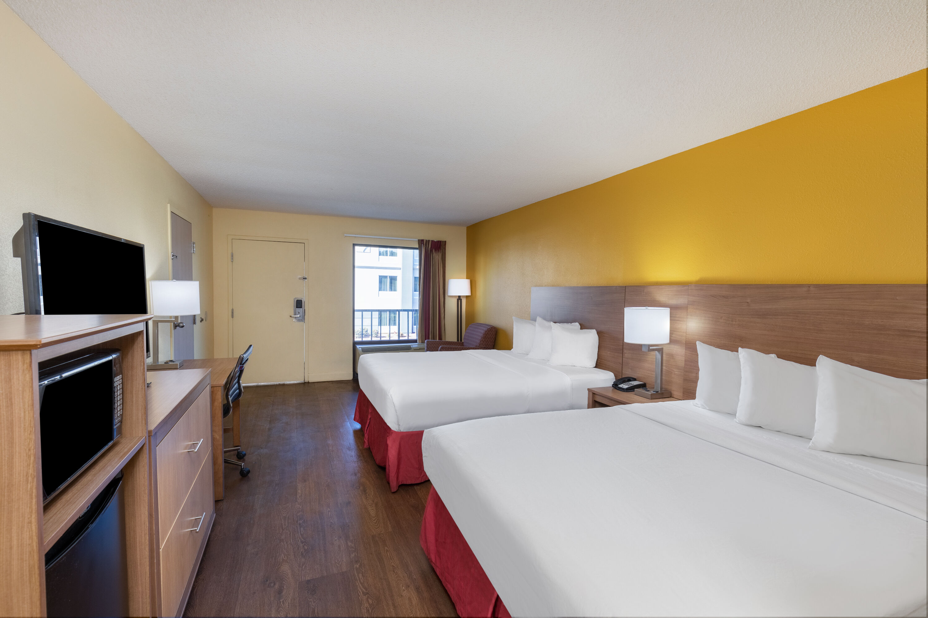 Double bed guest room at the Days Inn by Wyndham Florence/I-95 North in Florence, South Carolina