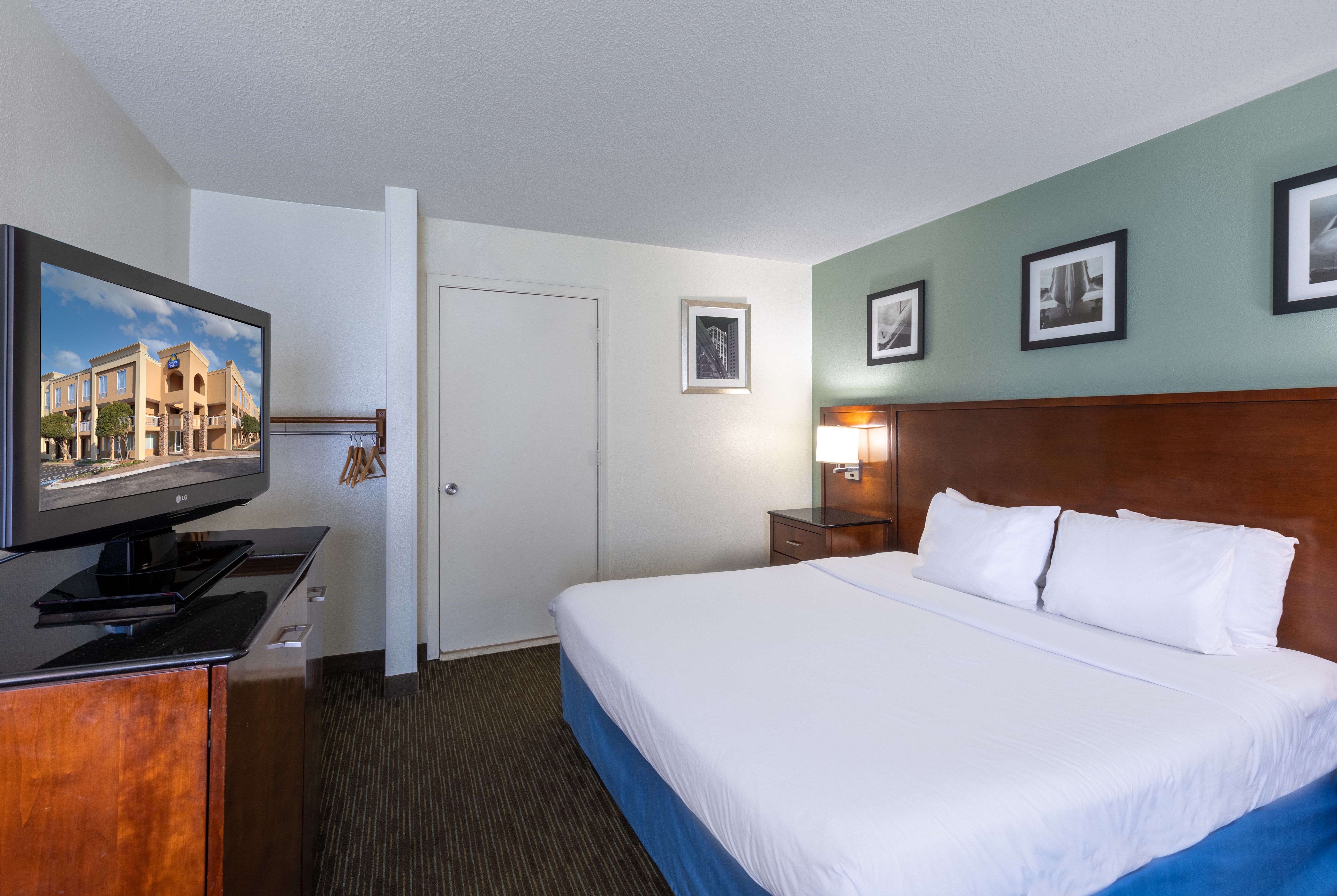 Guest room at the Days Inn by Wyndham Greenville in Greenville, South Carolina