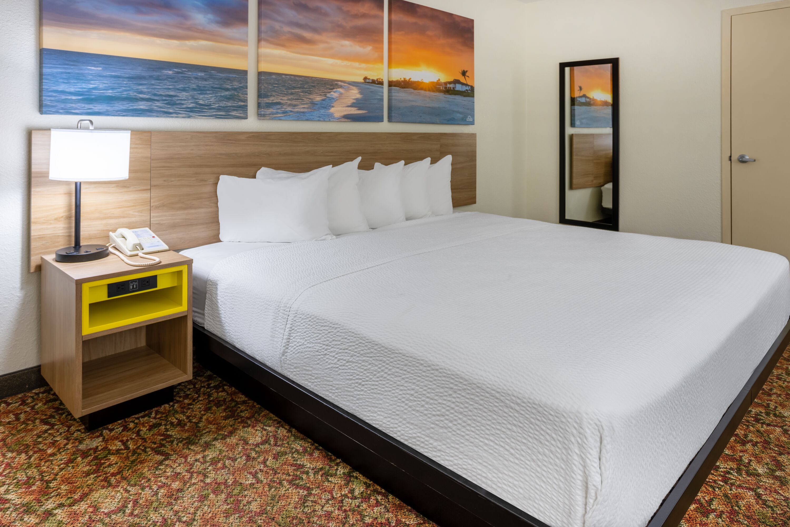 Guest room at the Hotel Carolina A Days Inn by Wyndham in Hilton Head, South Carolina