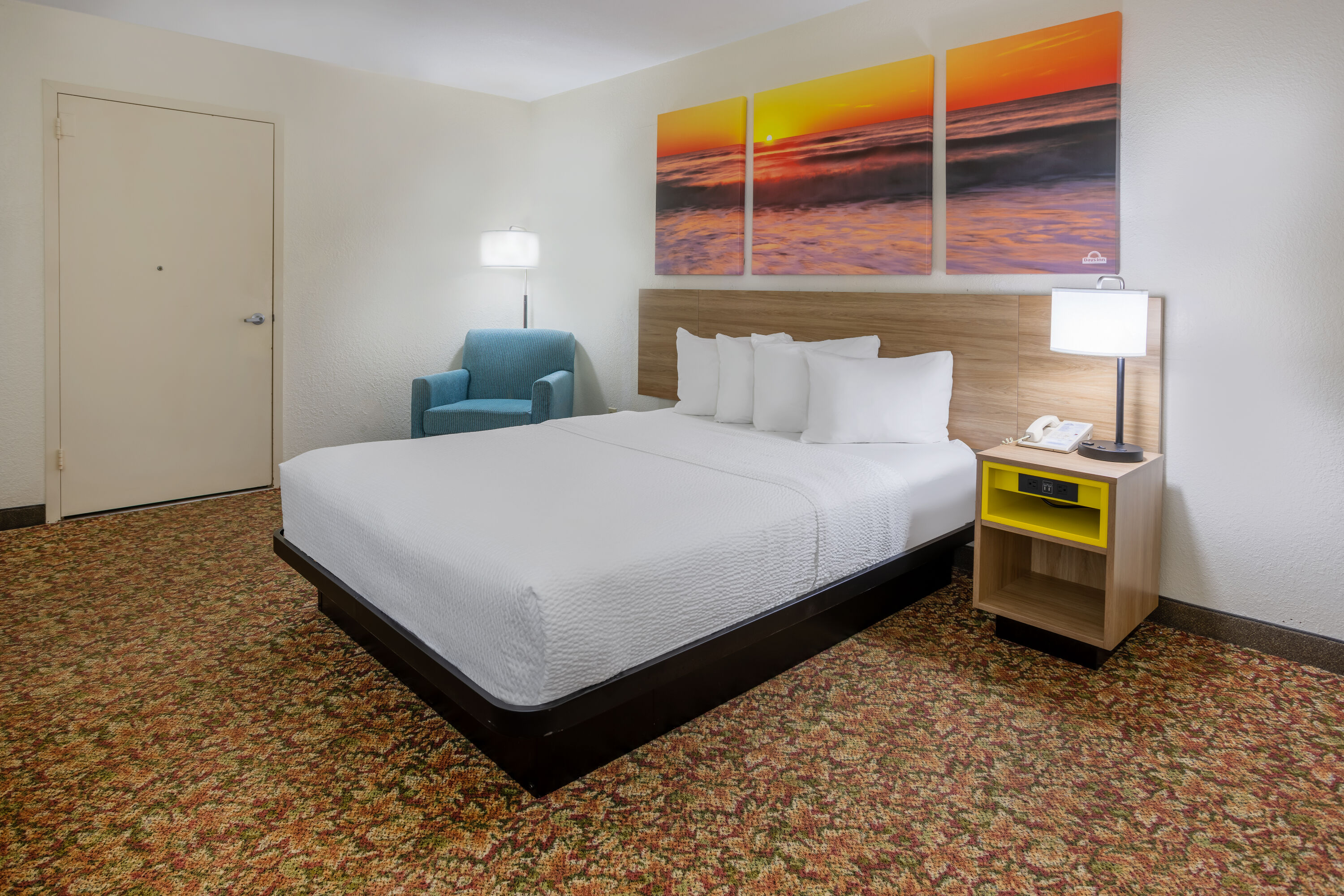 Guest room at the Hotel Carolina A Days Inn by Wyndham in Hilton Head, South Carolina