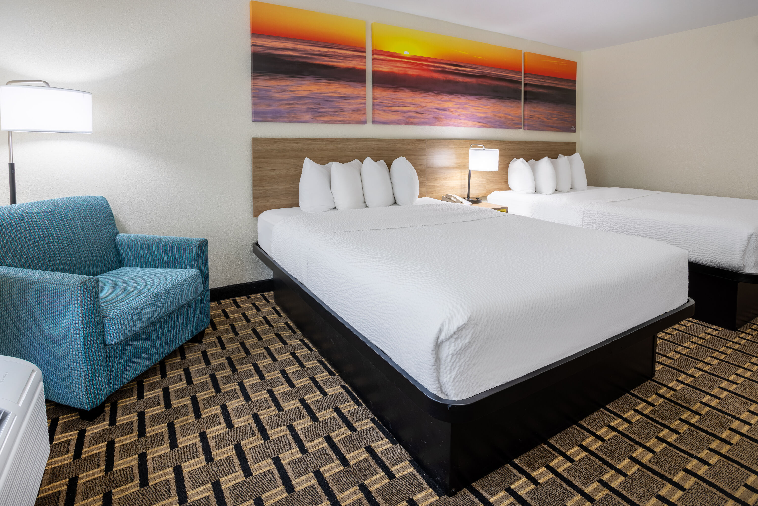 Guest room at the Hotel Carolina A Days Inn by Wyndham in Hilton Head, South Carolina