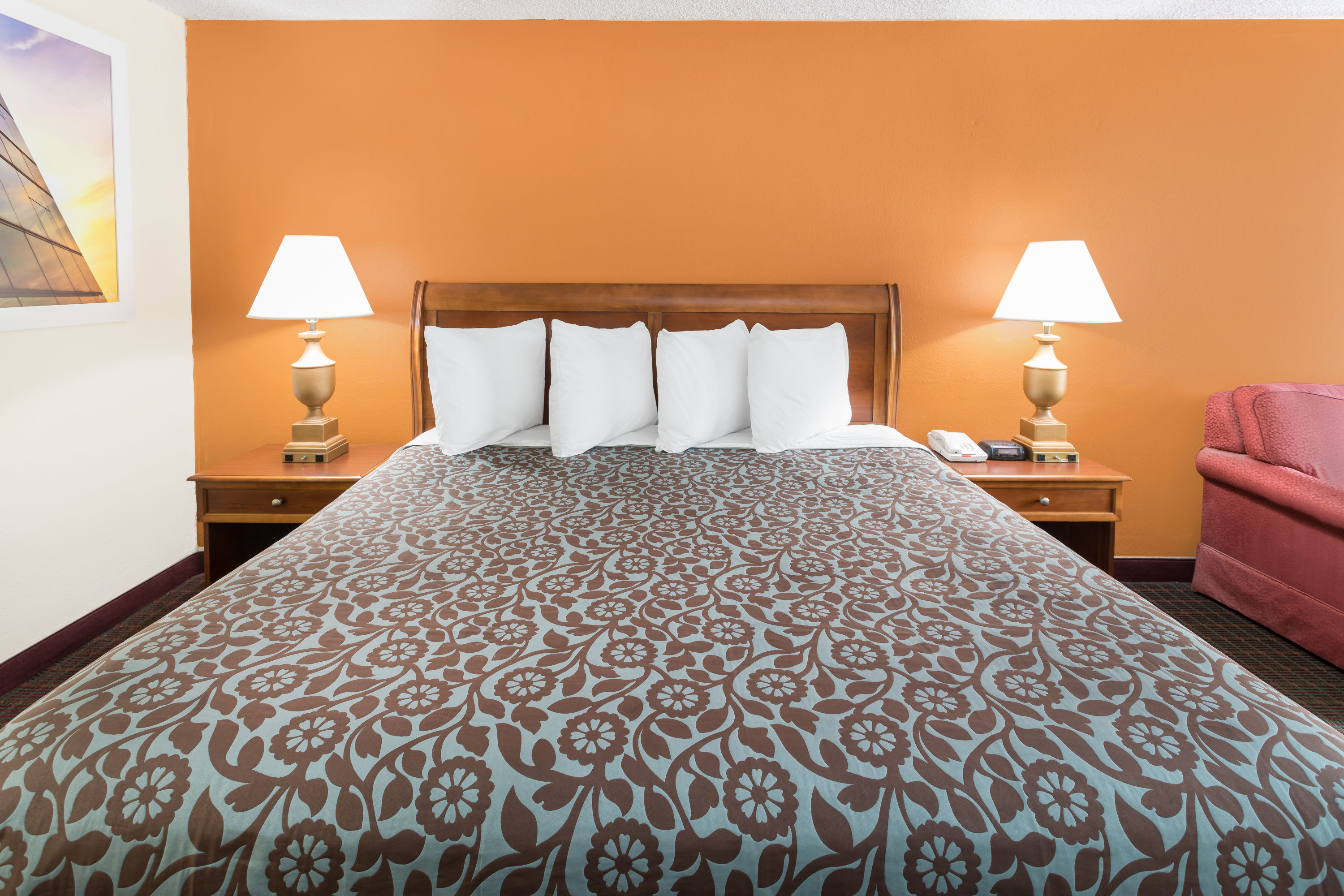 Guest room at the Days Inn by Wyndham Orangeburg South in Orangeburg, South Carolina