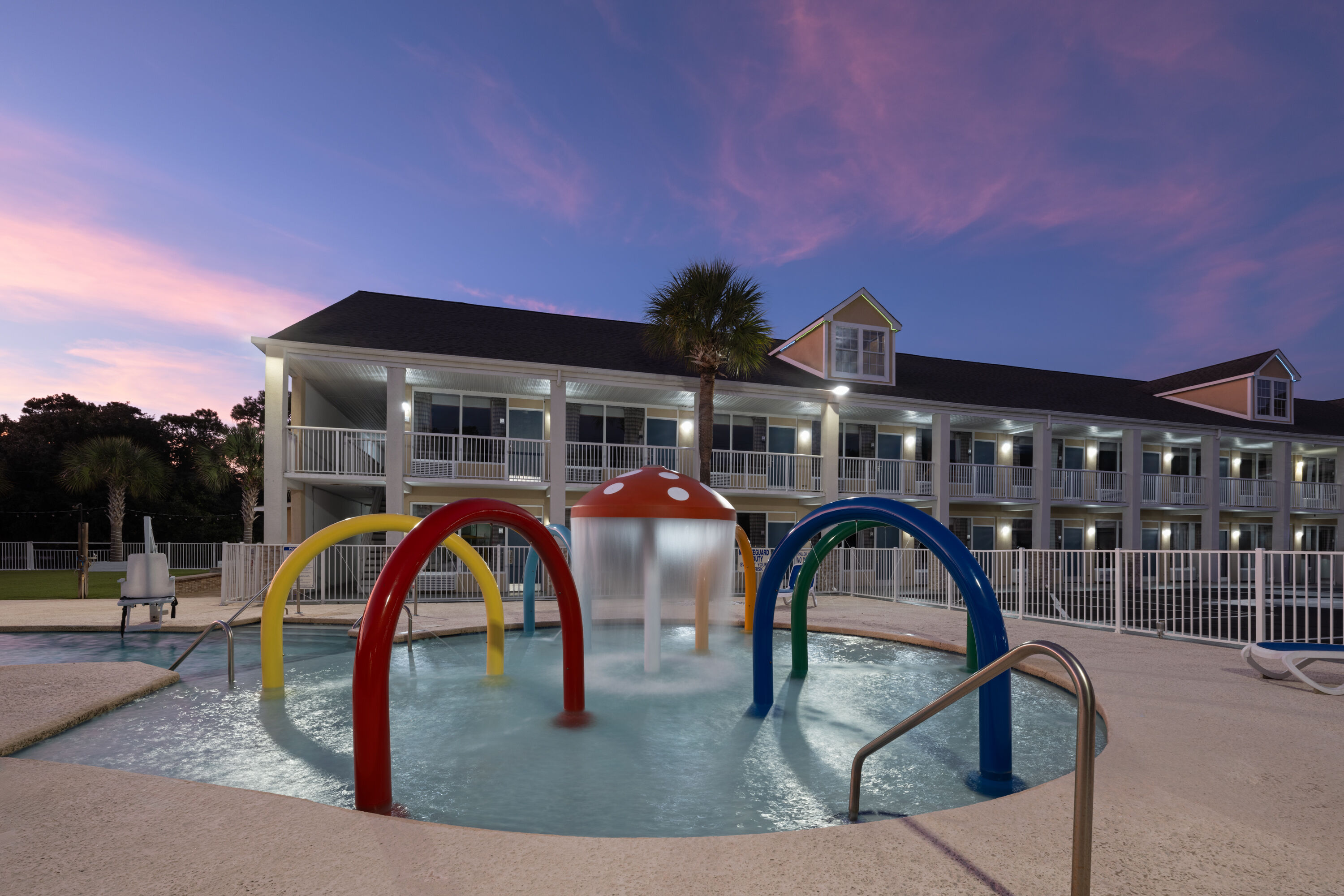 Pool night image at the Days Inn by Wyndham Pawleys Island in Pawleys Island, South Carolina