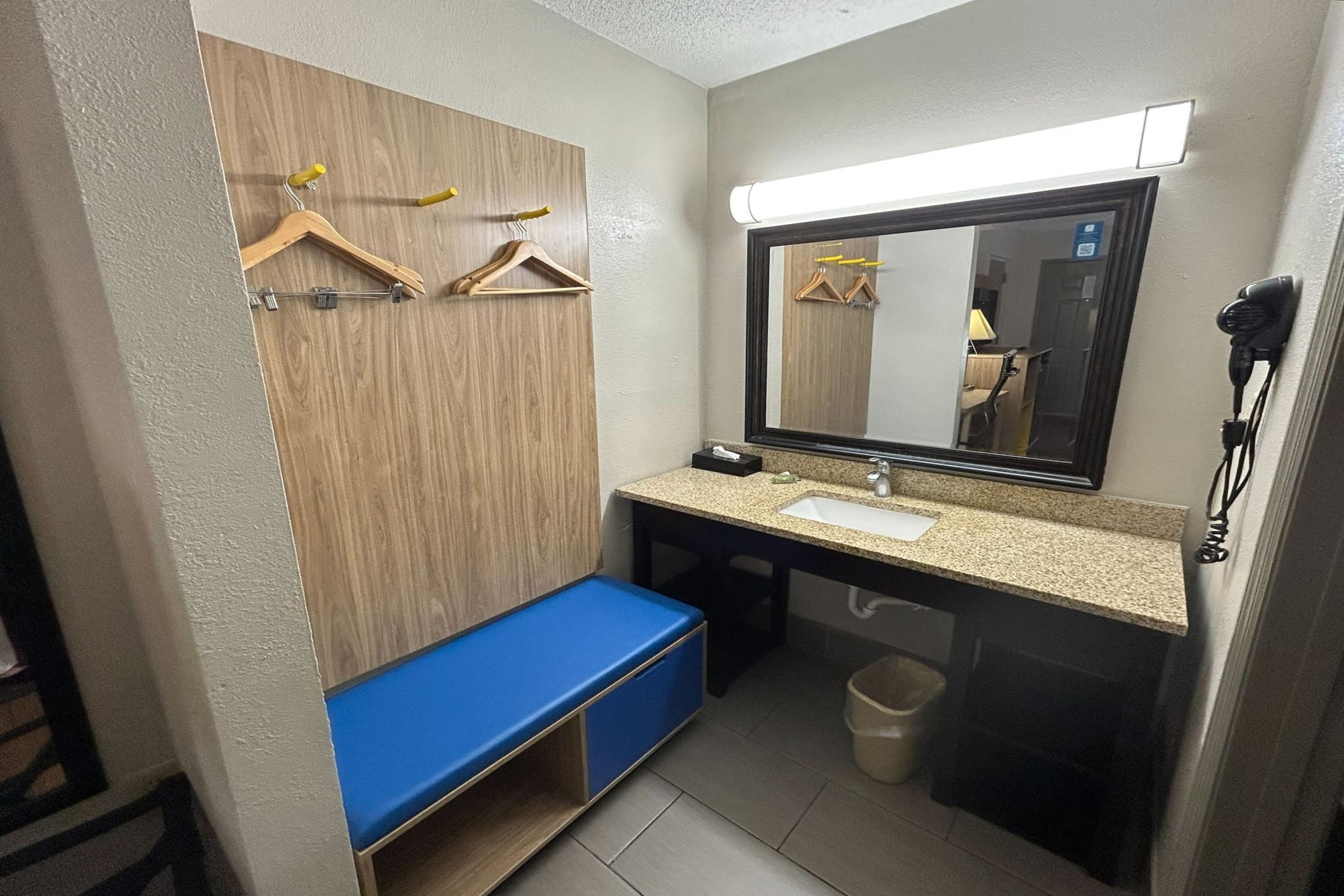 Guest room bath at the Days Inn by Wyndham Ridgeland South Carolina in Ridgeland, South Carolina