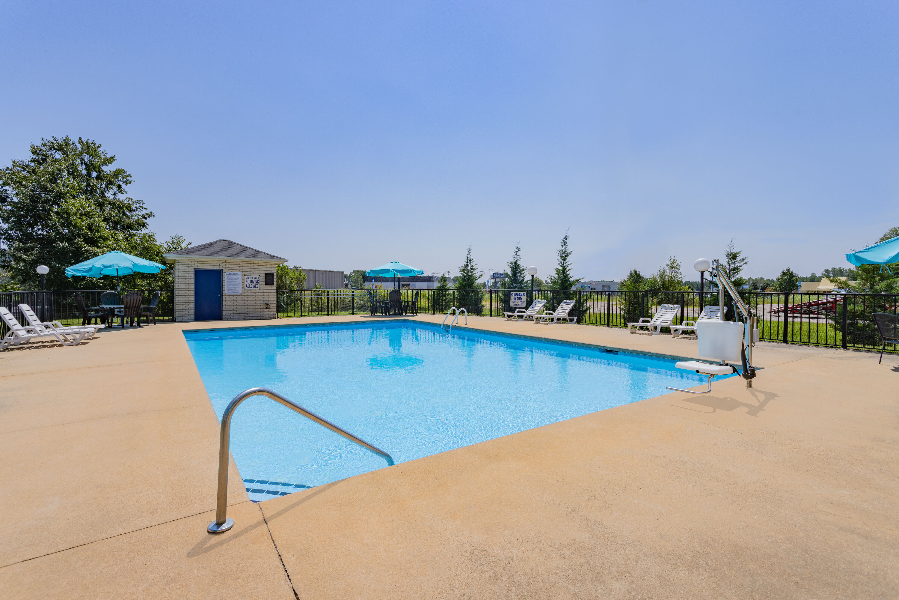 Pool at the Days Inn by Wyndham Spartanburg Waccamaw in Spartanburg, South Carolina