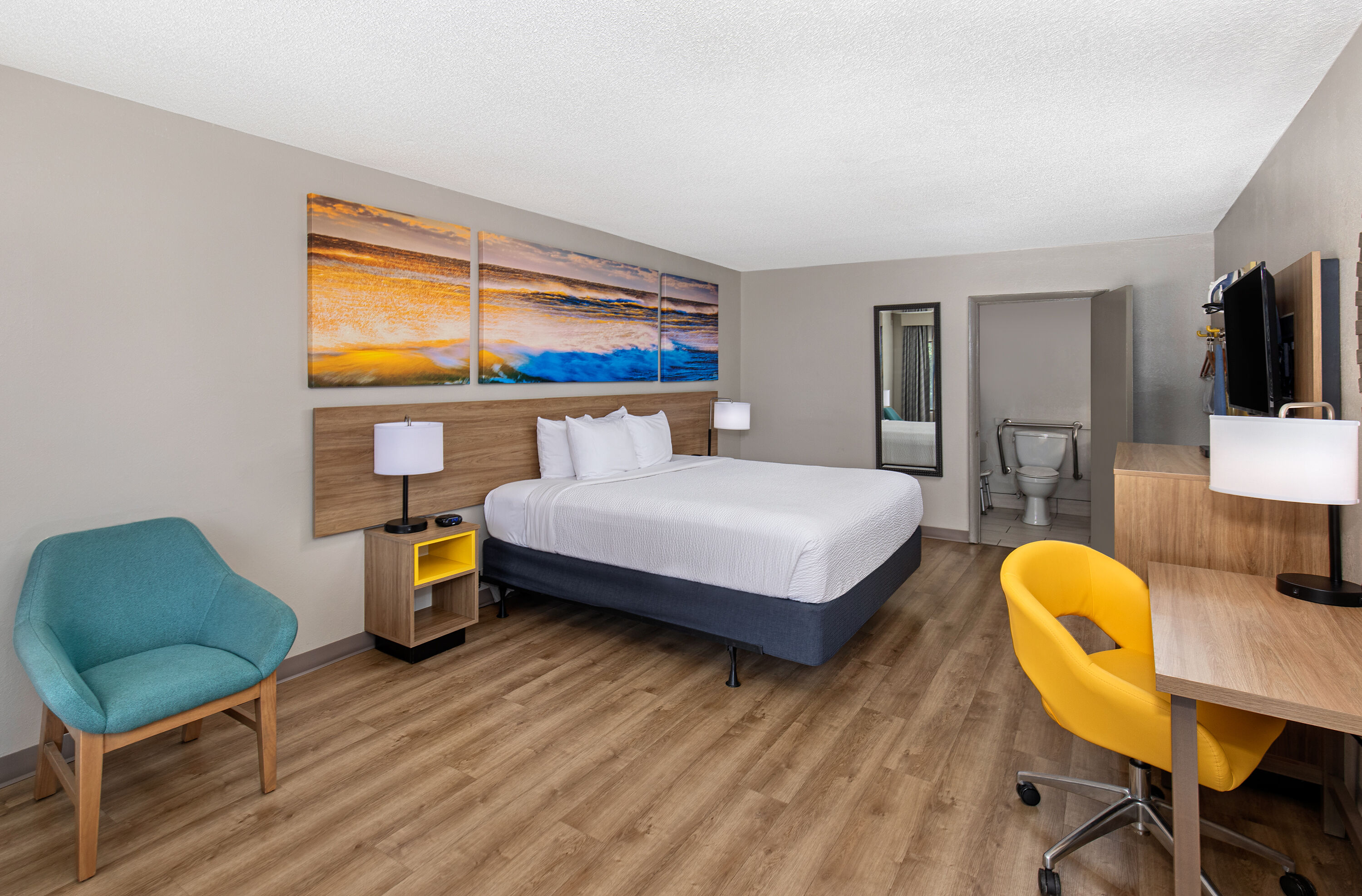 Guest room at the Days Inn by Wyndham St George in St George, South Carolina