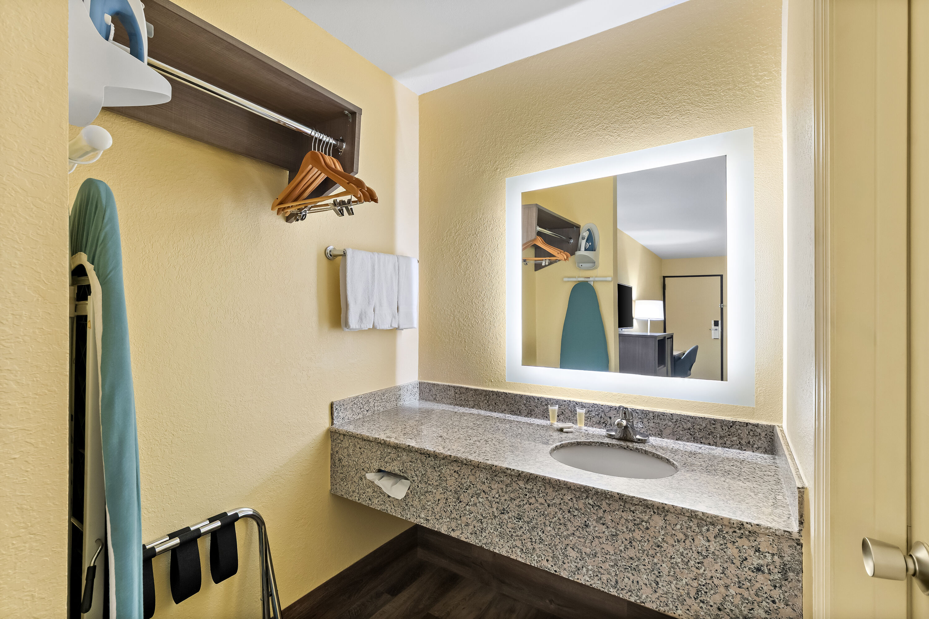 Guest room bath at the Days Inn by Wyndham Cleveland TN in Cleveland, Tennessee