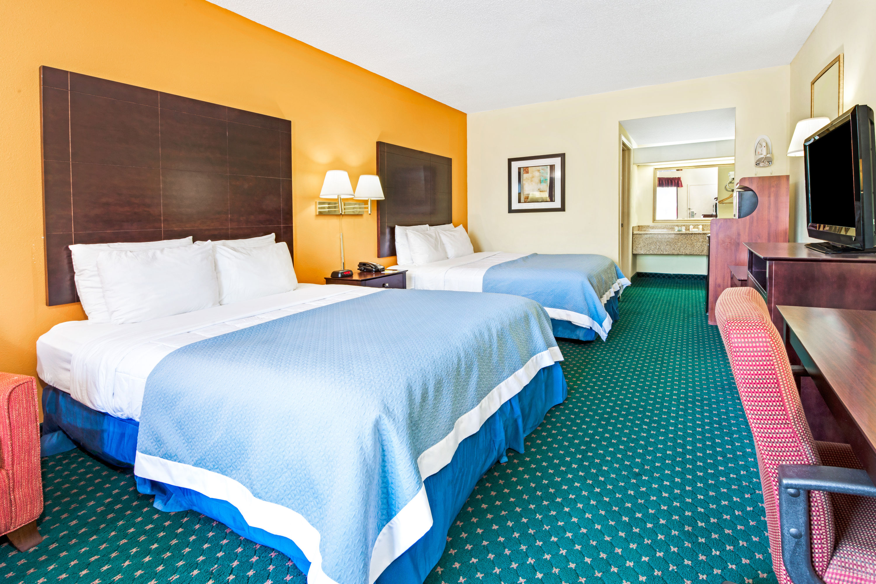 Guest room at the Days Inn by Wyndham Covington in Covington, Tennessee