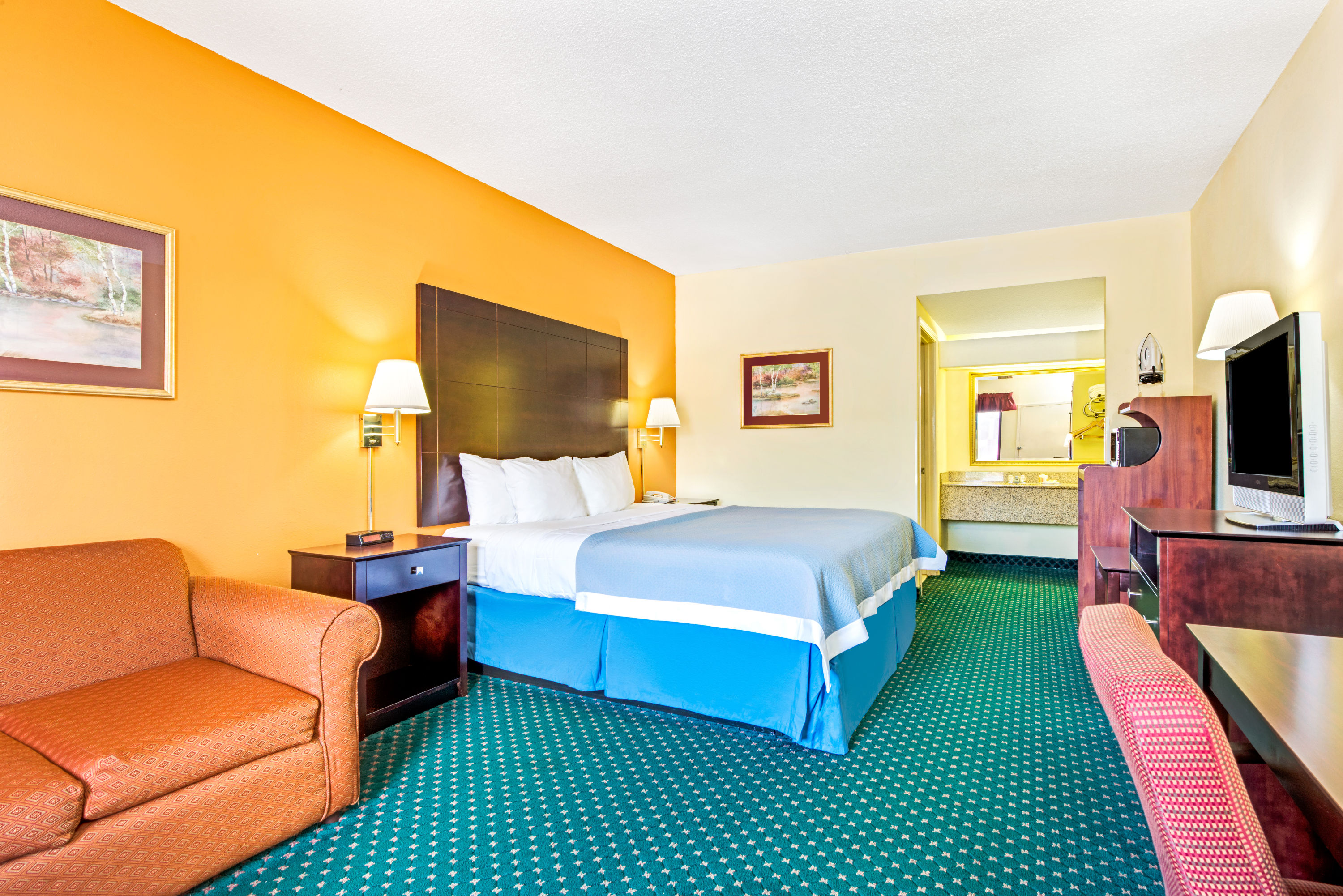 Guest room at the Days Inn by Wyndham Covington in Covington, Tennessee