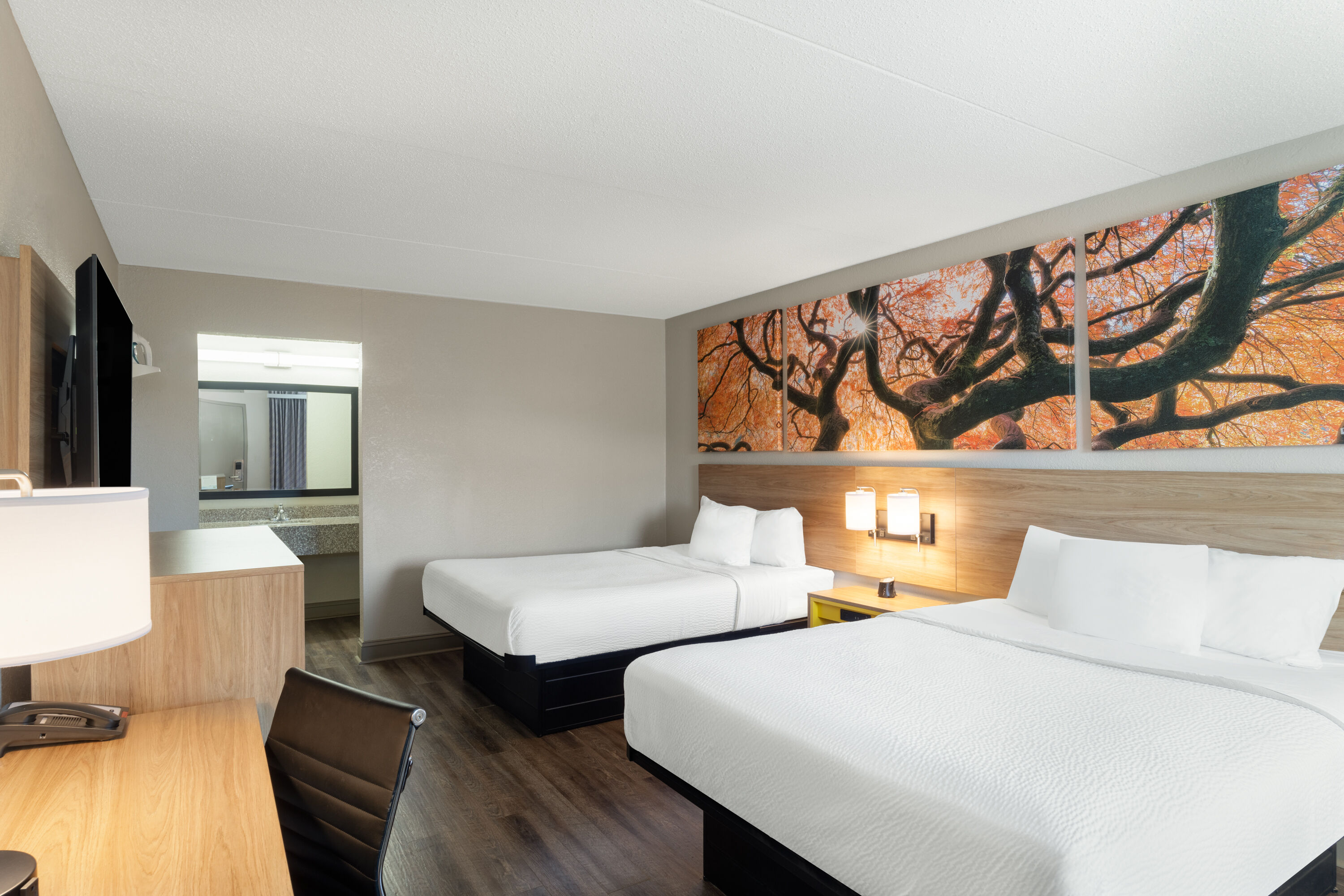 Guest room at the Days Inn by Wyndham Greeneville in Greeneville, Tennessee