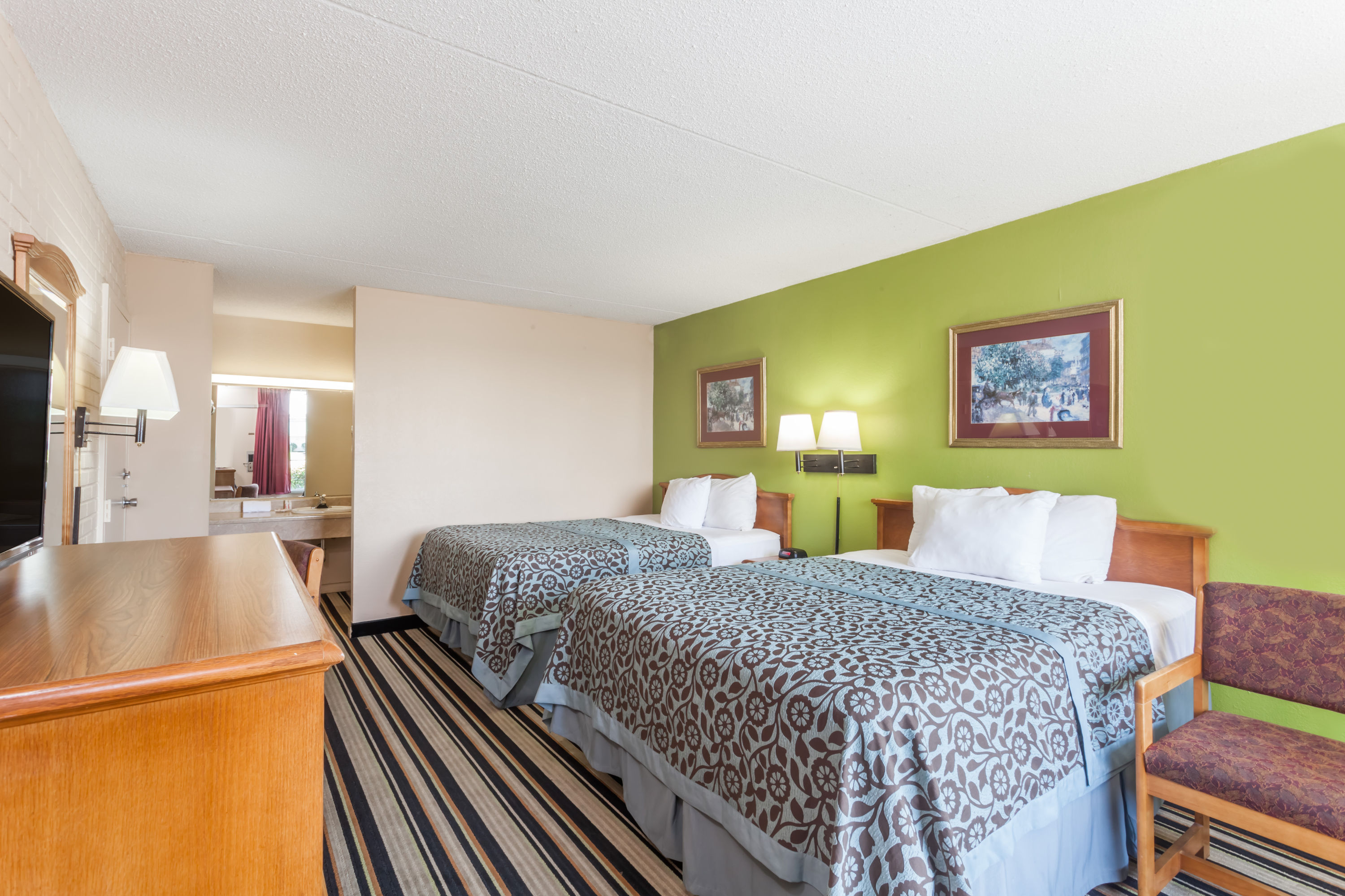 Guest room at the Days Inn by Wyndham Jackson in Jackson, Tennessee